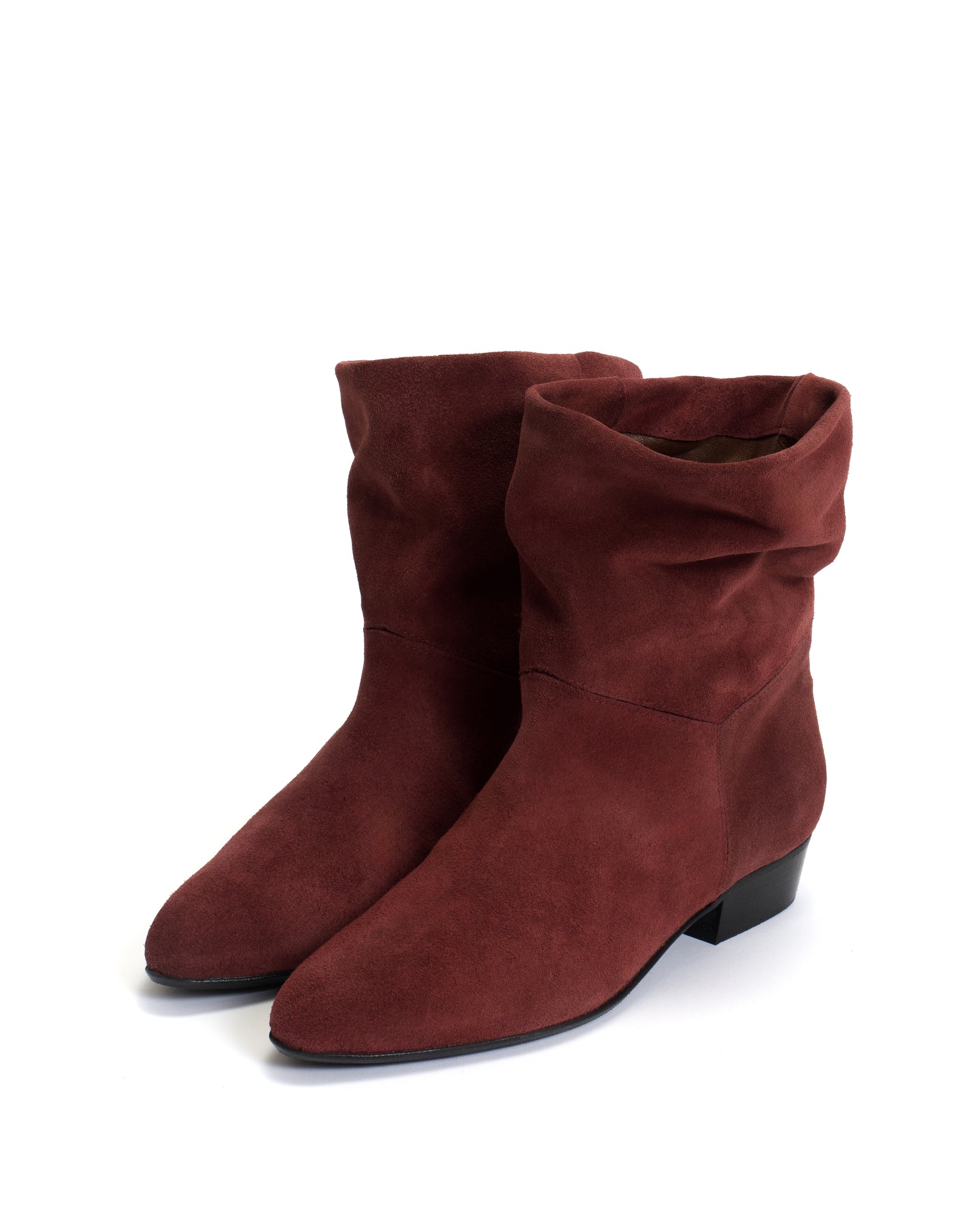 Jassi 20 Calf suede & sleek leather Pomegranate