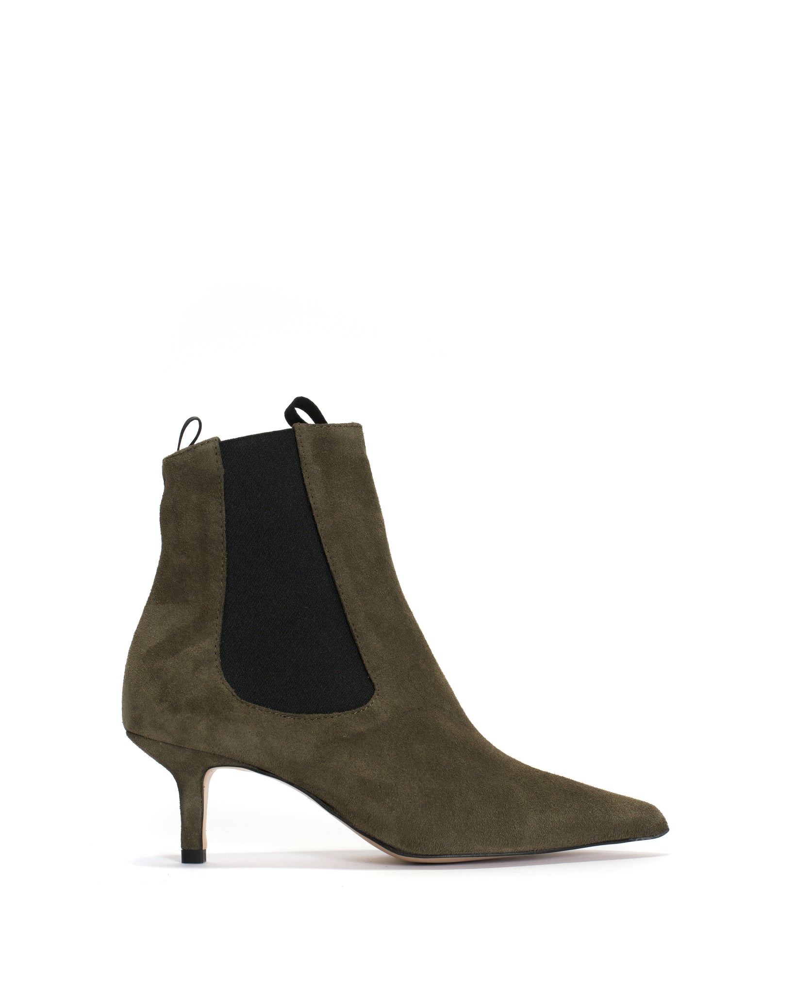 Navia 55 pin Calf suede Moss green - Anonymous Copenhagen