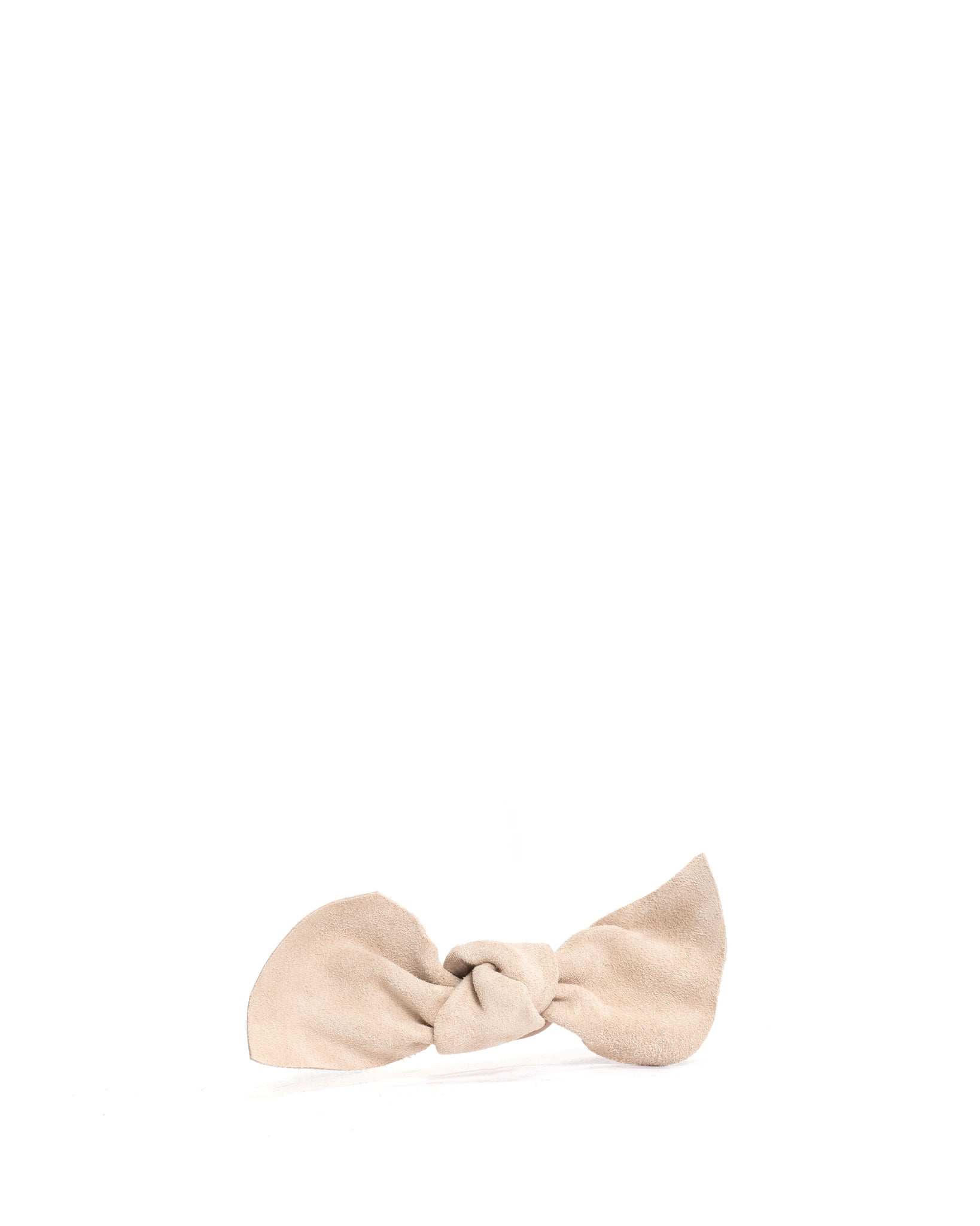 Linnie hair elastic grand bow Calf suede Vanilla cream