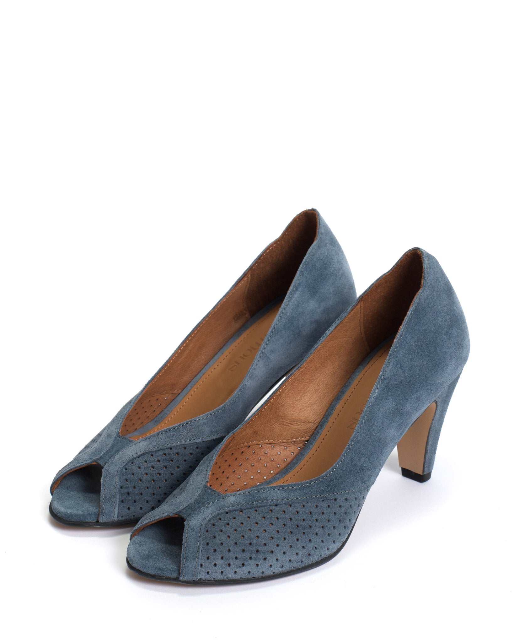 Alania Calf Suede Denim Blue