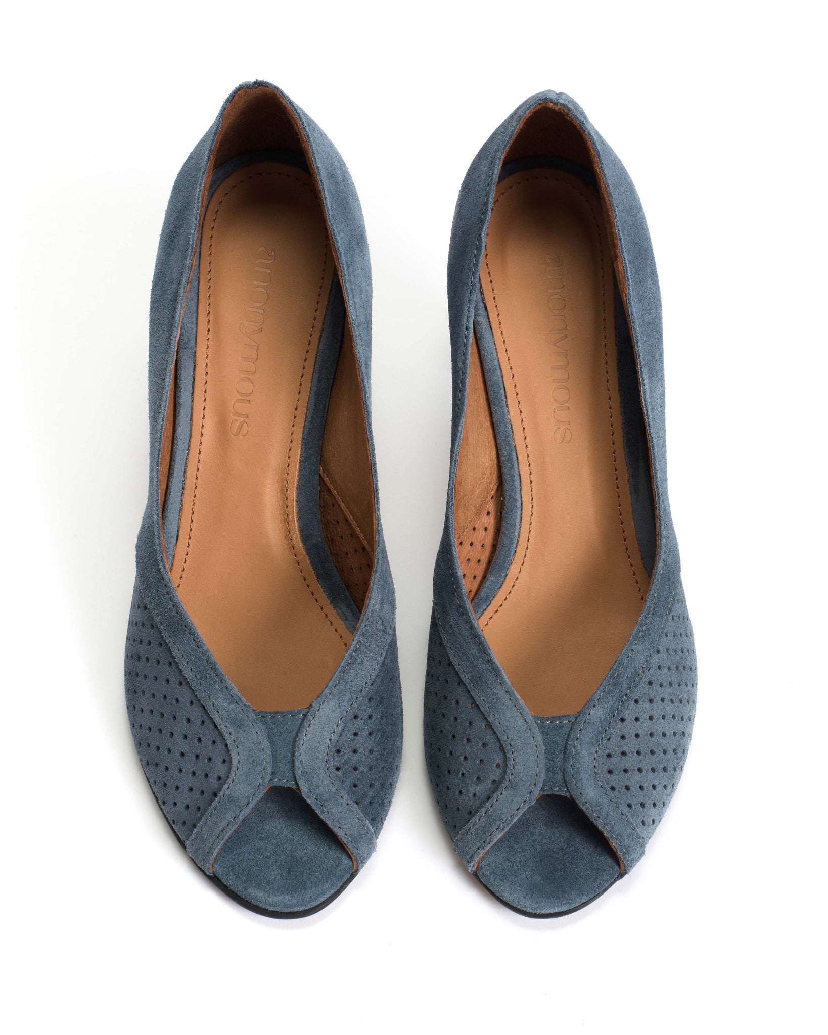 Alania Calf Suede Denim Blue