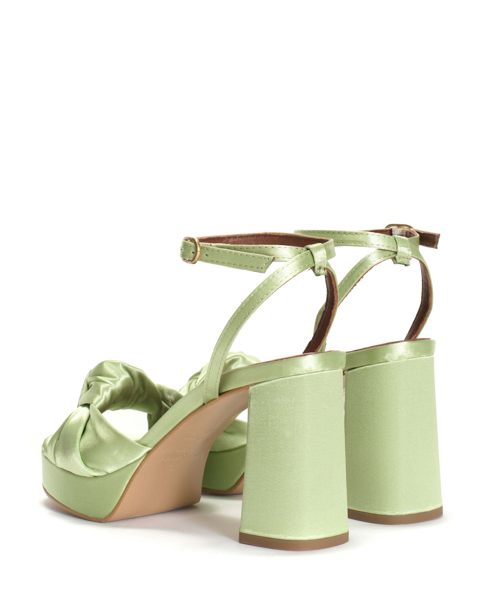 Aliza 85 platform Antique satin Peppermint lime - Anonymous Copenhagen