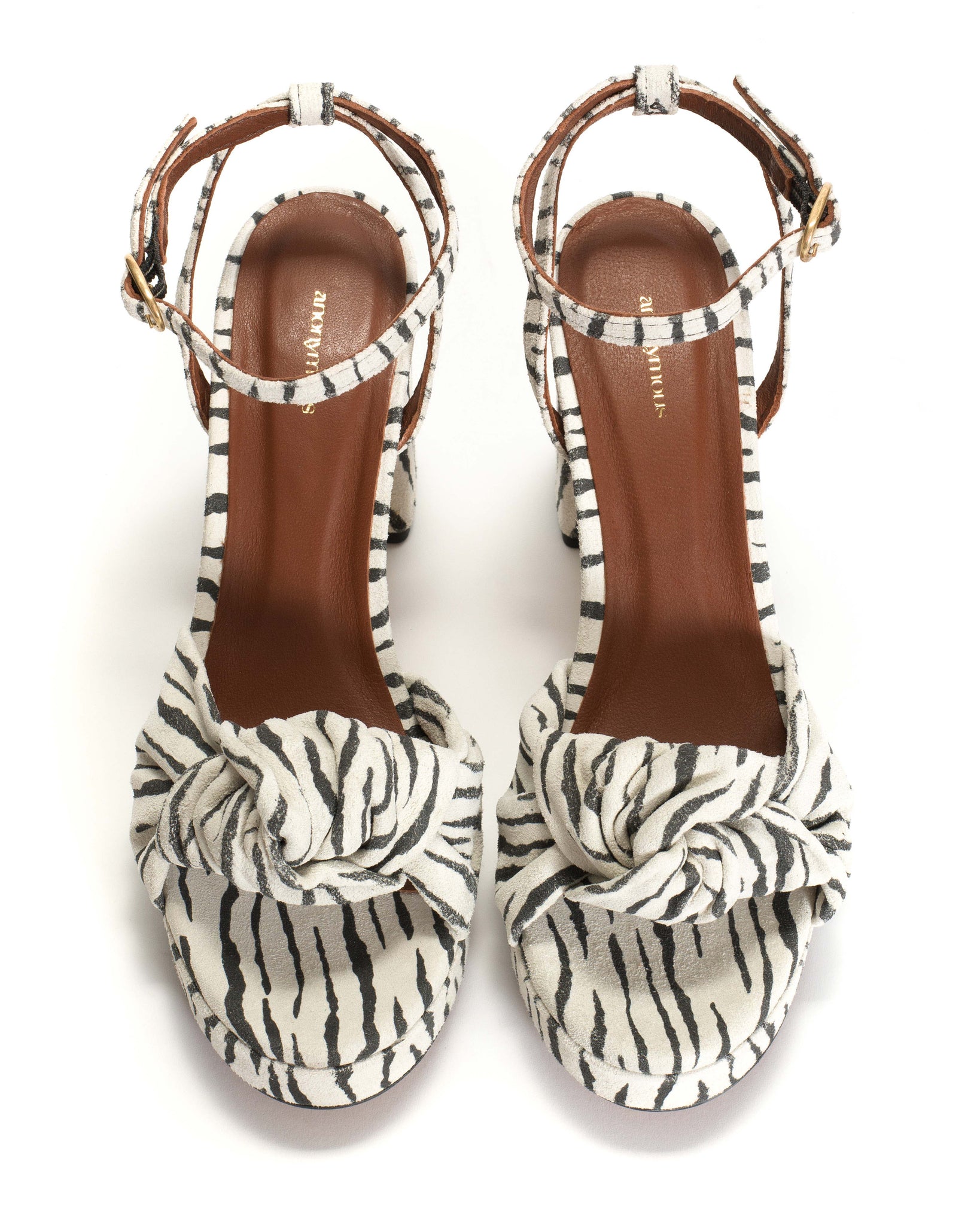 Aliza 85 platform Calf suede print Zebra - Anonymous Copenhagen