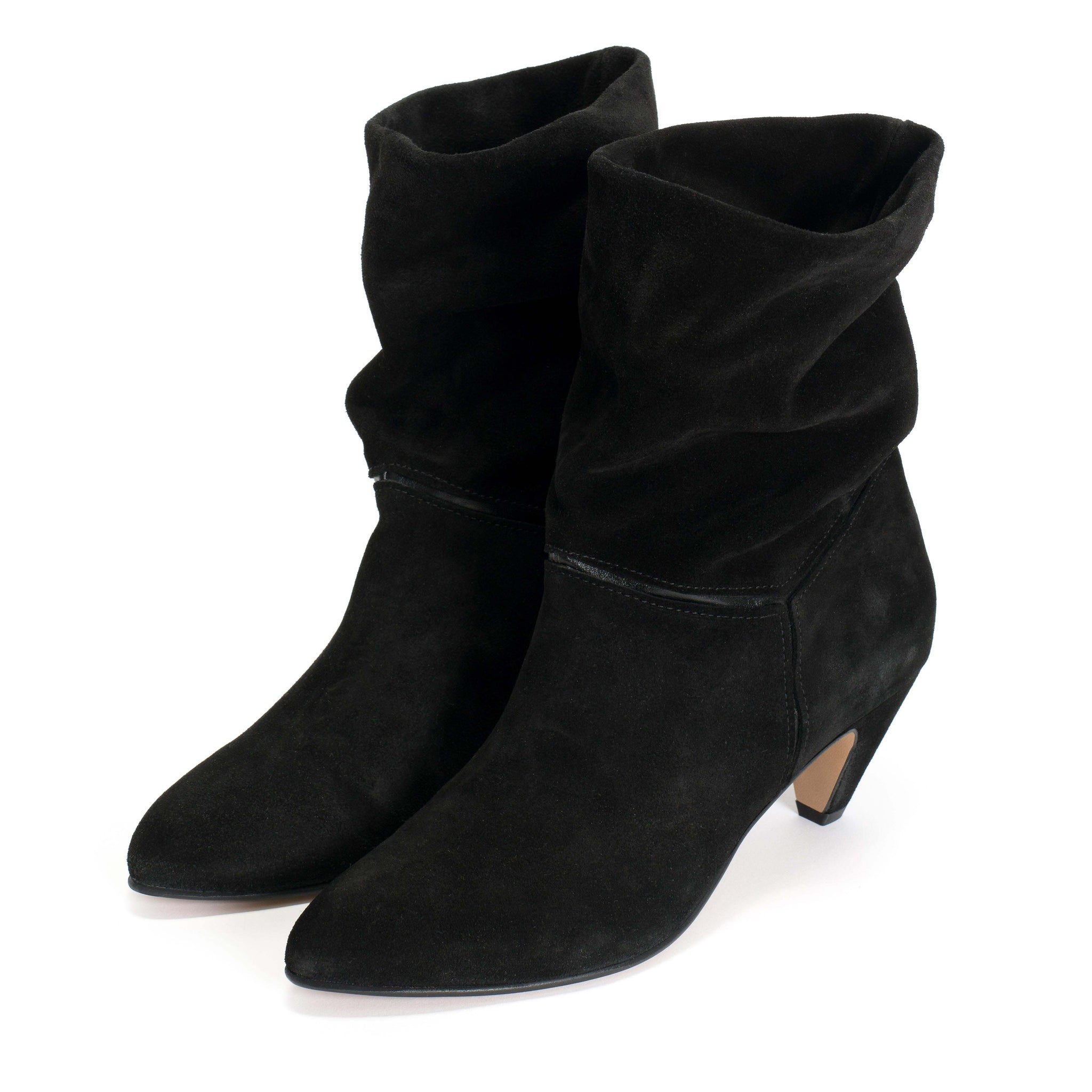 Jassi 50 Stiletto Calf suede & sleek leather Black - Anonymous Copenhagen