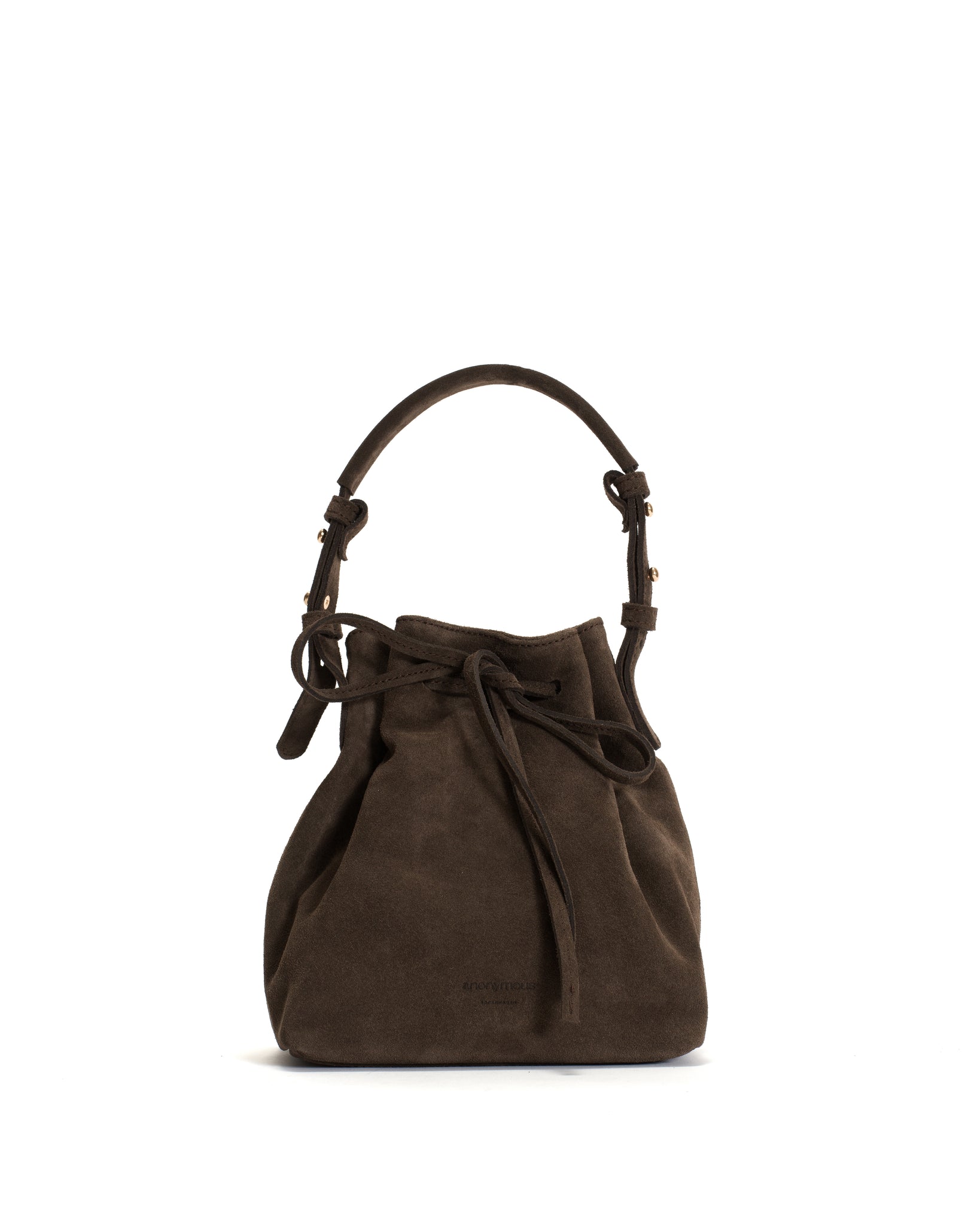 Kacey petite bucket bag Calf suede Coffee brown - Anonymous Copenhagen