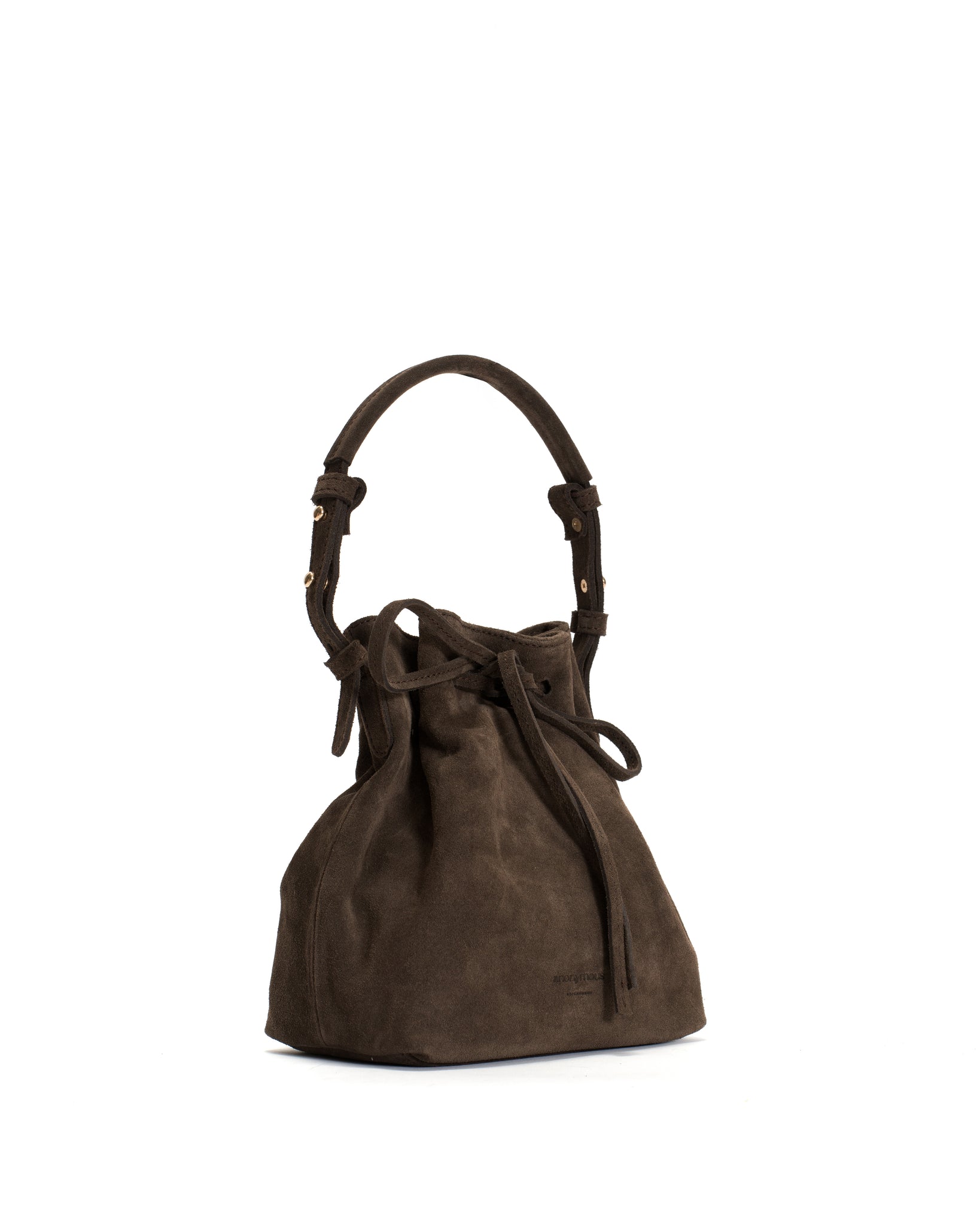 Kacey petite bucket bag Calf suede Coffee brown - Anonymous Copenhagen