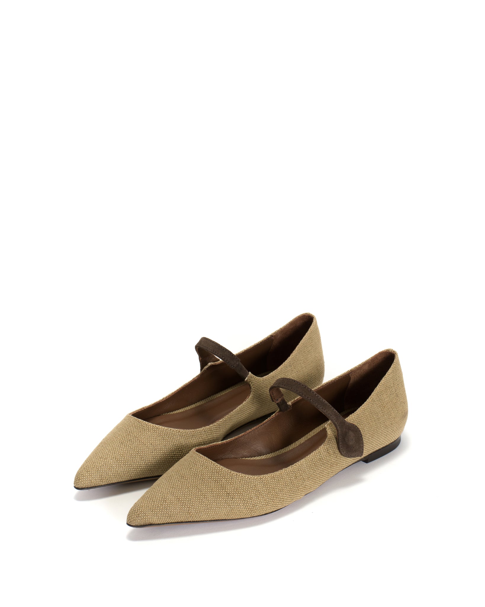 Fifi Raffia & calf suede Natural & coffee brown - Anonymous Copenhagen