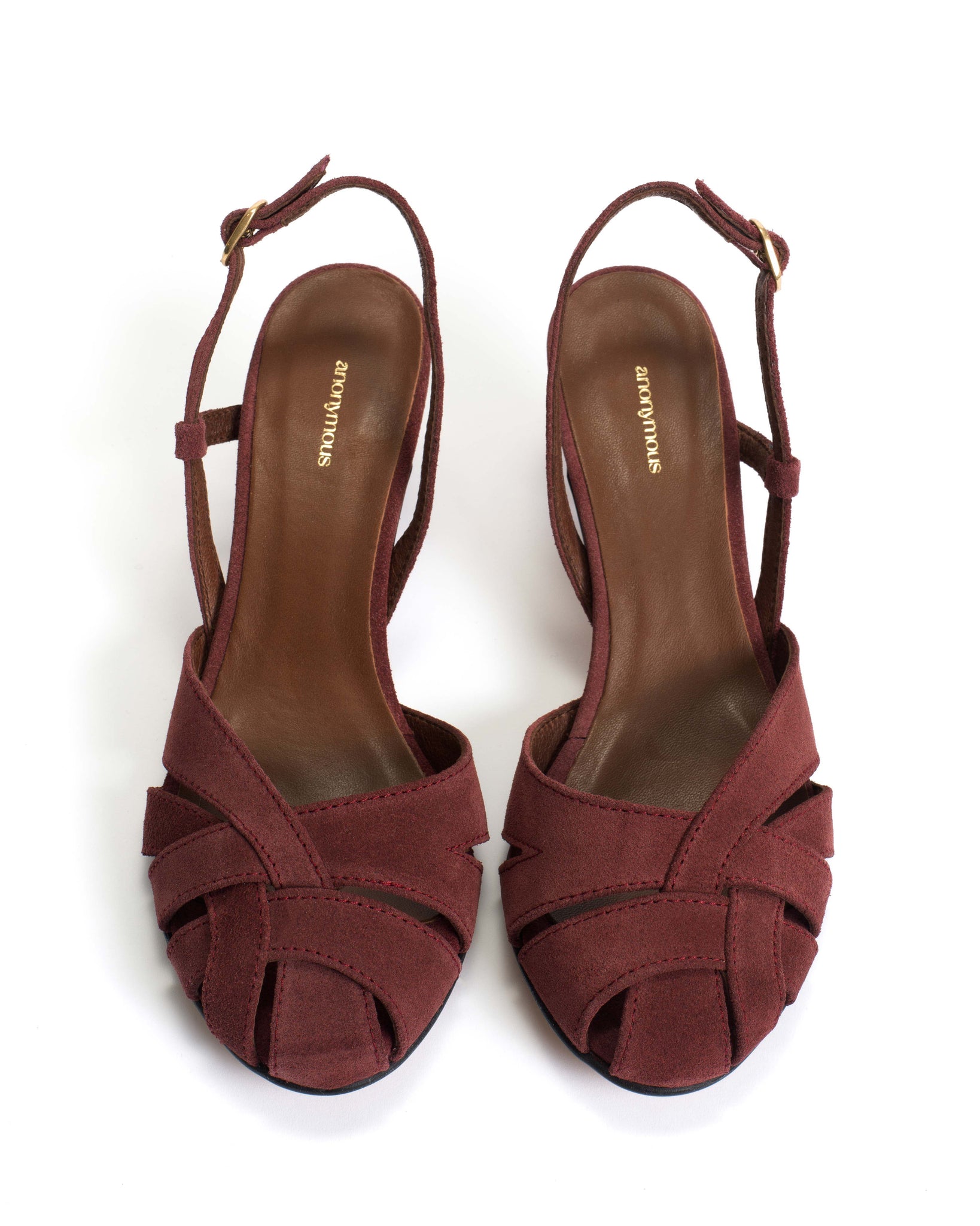 Banie 50 stiletto Calf suede Pomegranate