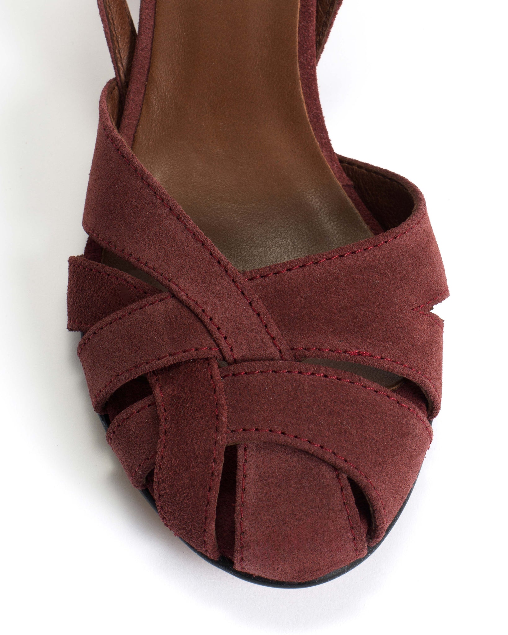 Banie 50 stiletto Calf suede Pomegranate