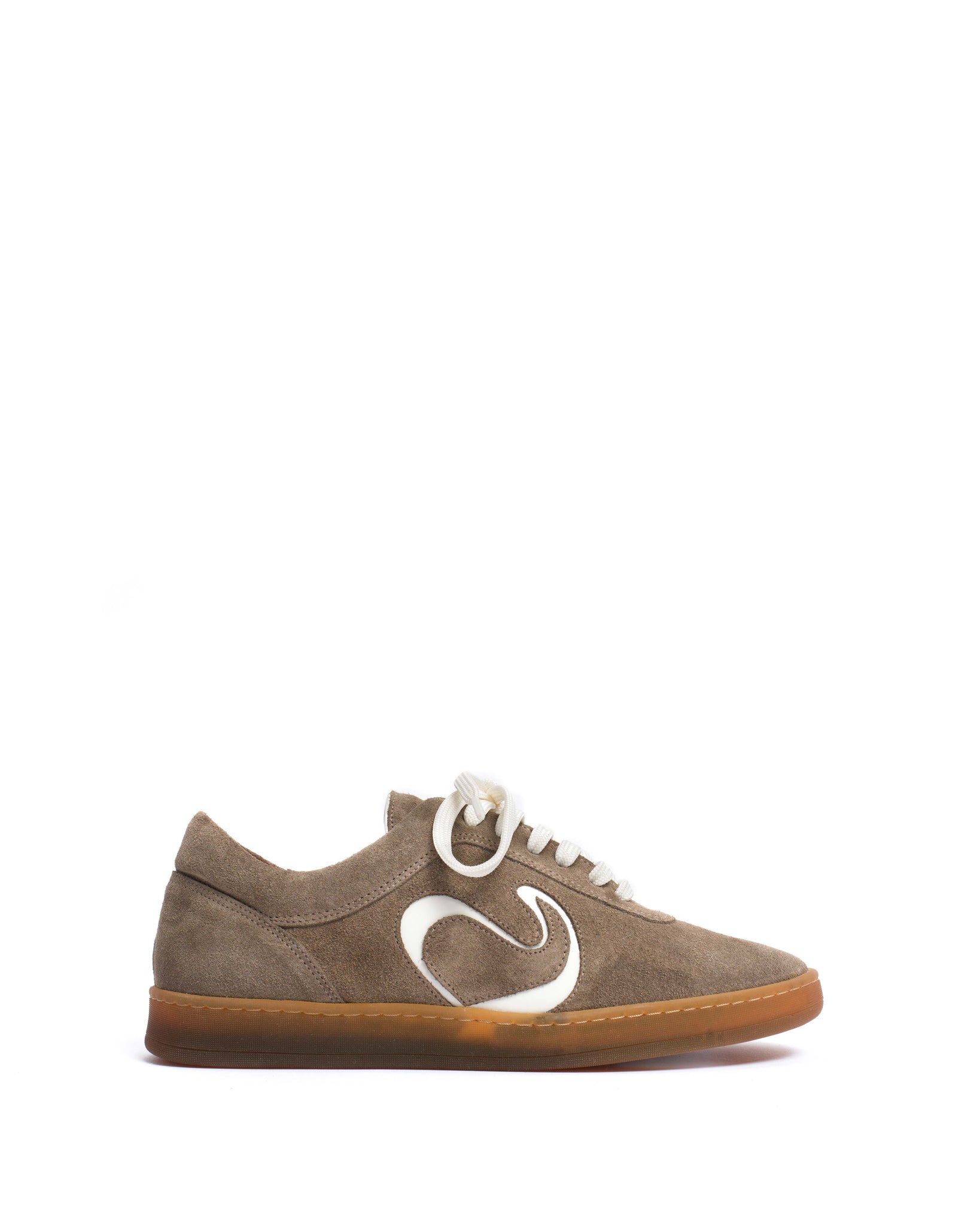 Blaire Calf suede & polished soft calf Mushroom & sand white