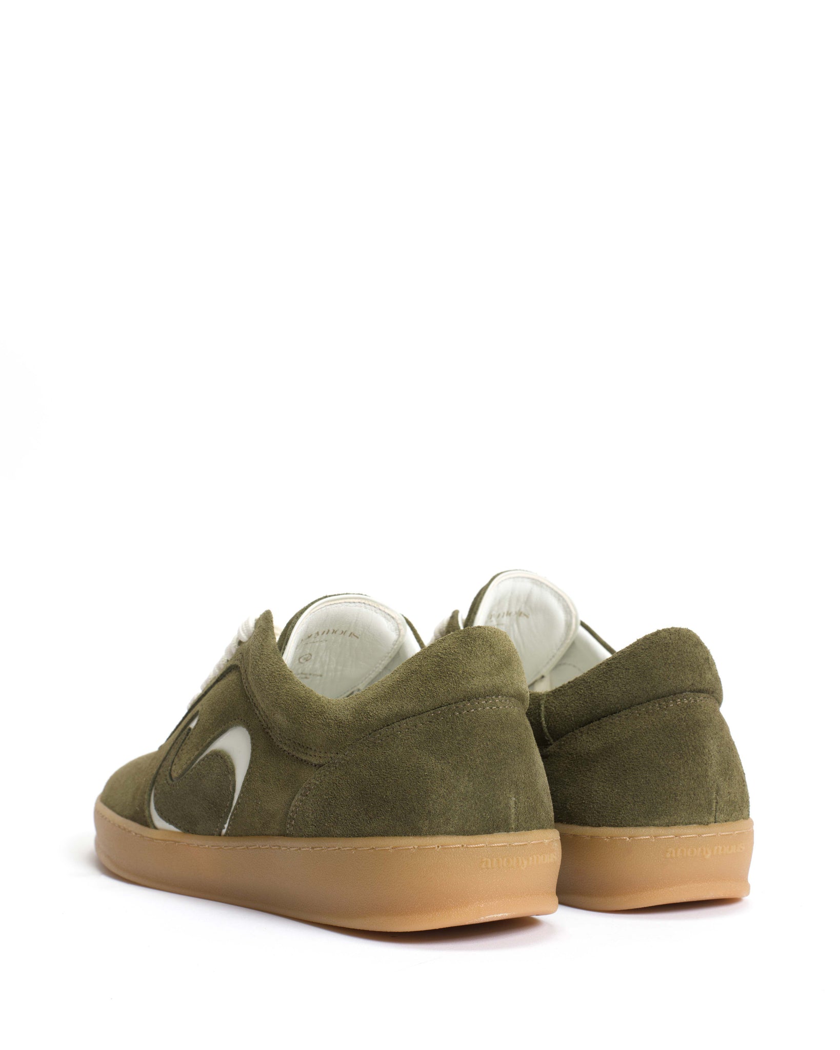 Blaire Calf suede & polished soft calf Olive green & white sand