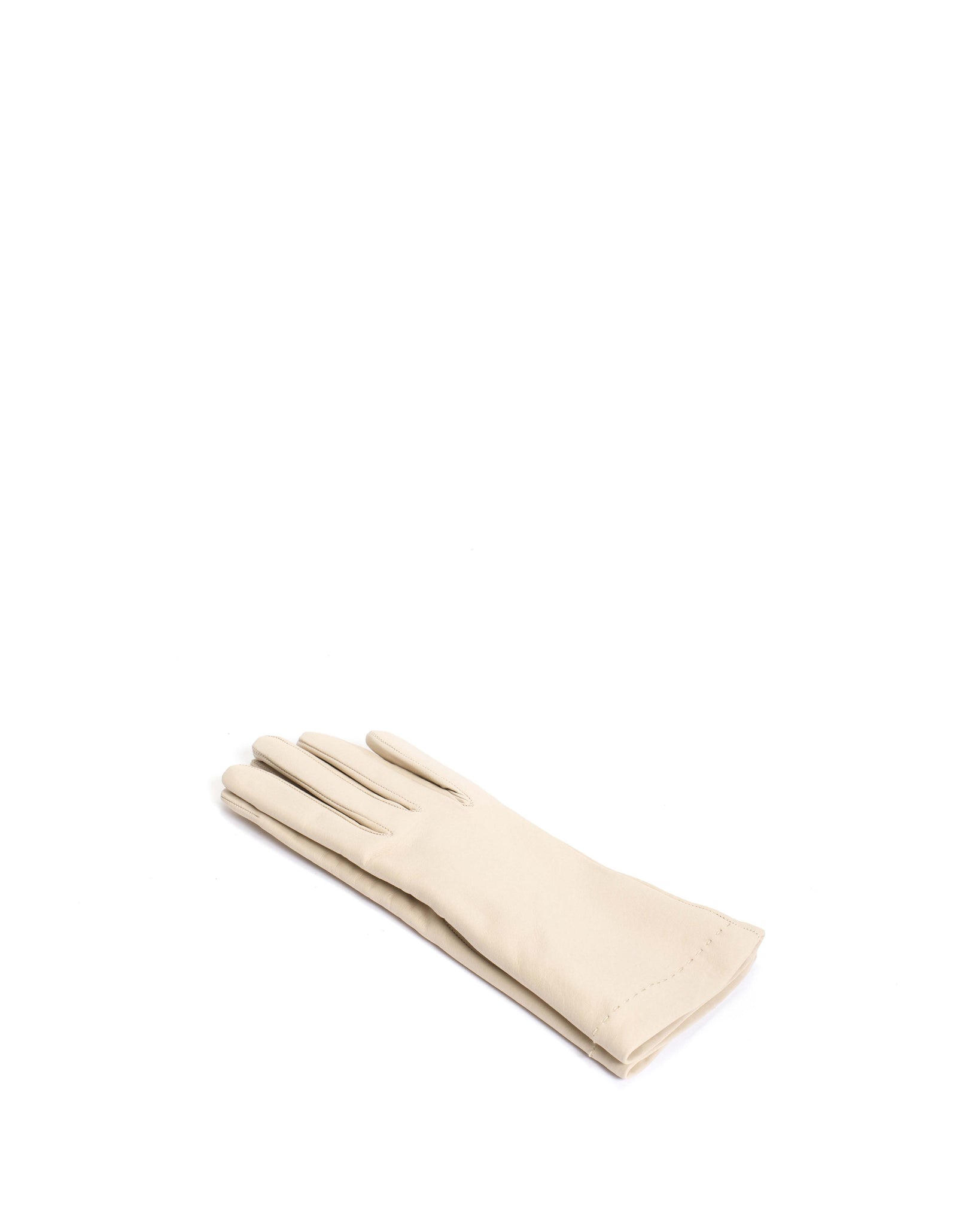 Bridget leather cashmere glove Lamb leather & 100% cashmere Off white & taupe