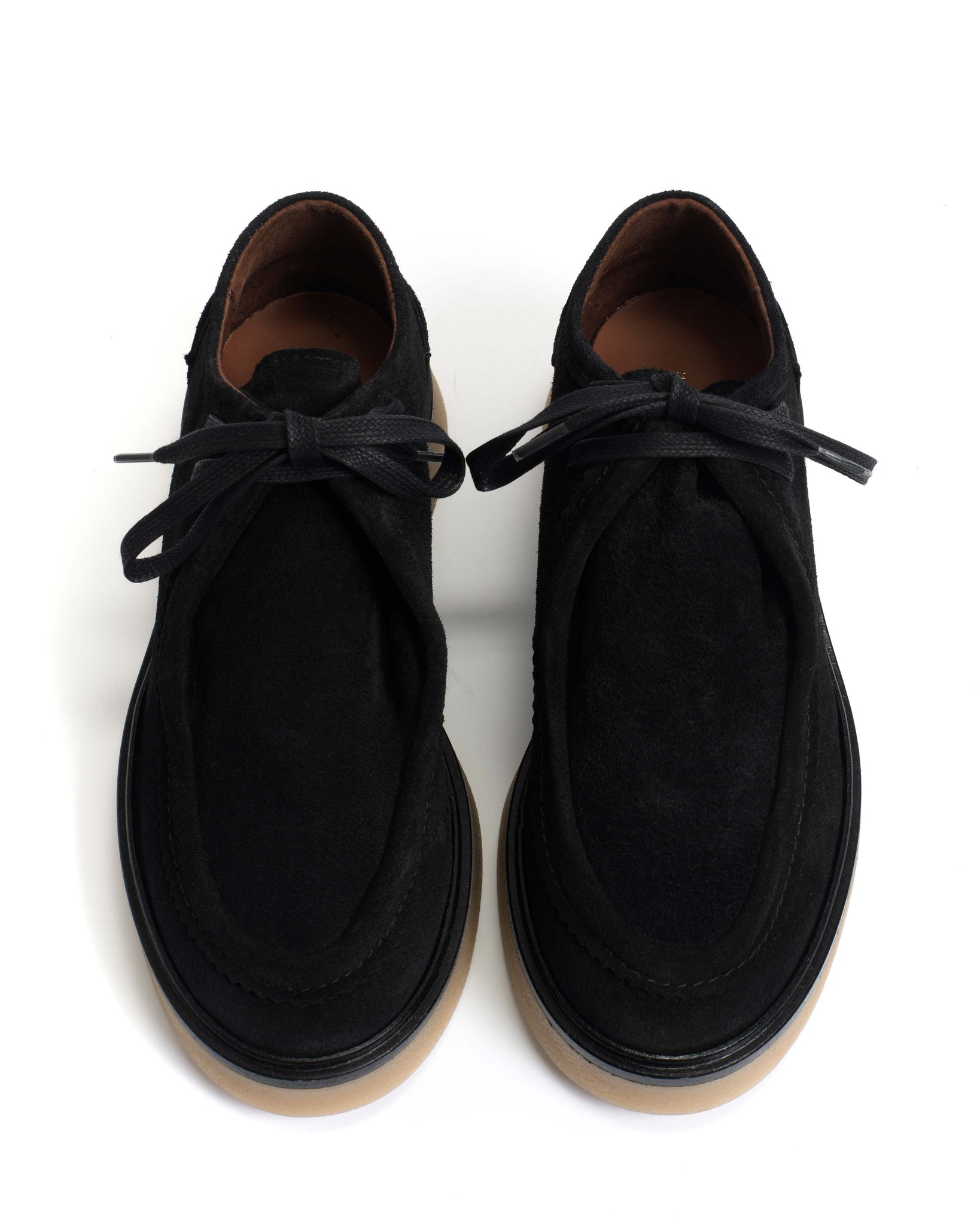 Chez flat platform Calf suede & Sole Black & natural