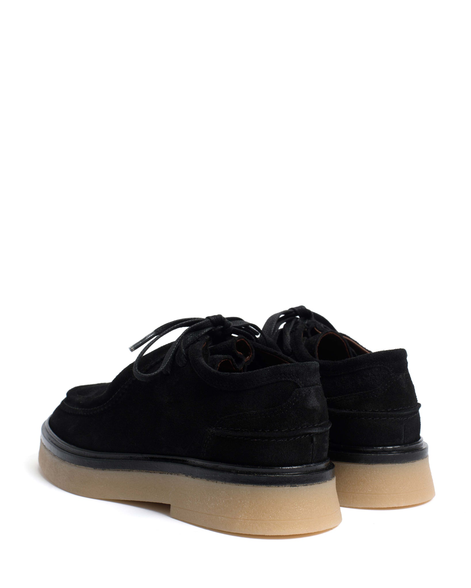 Chez flat platform Calf suede & Sole Black & natural