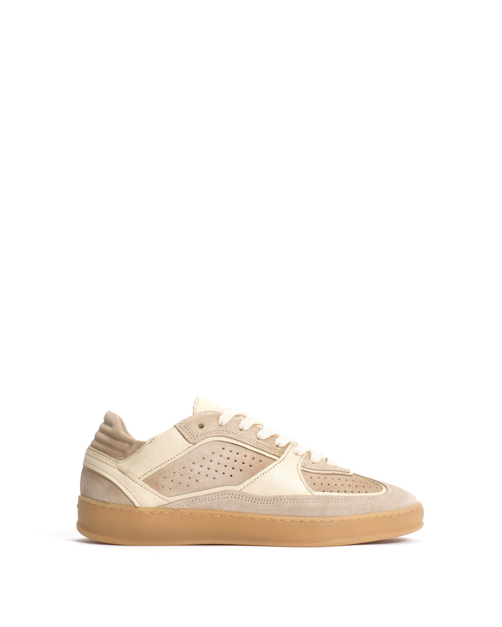 Dabbie Soft calf & suede leather White sand