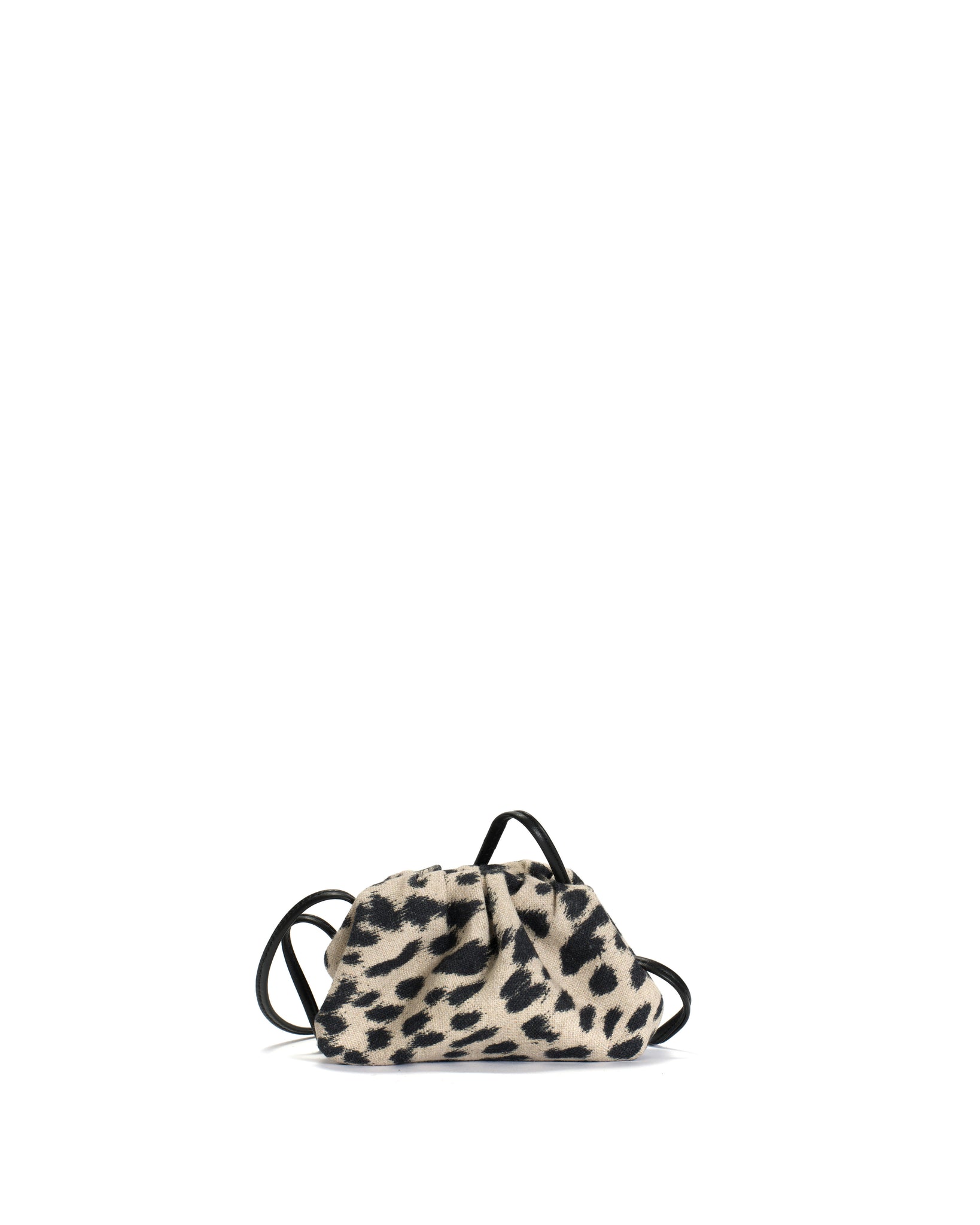 Enuice petite purse Natural cotton-linen Leopard