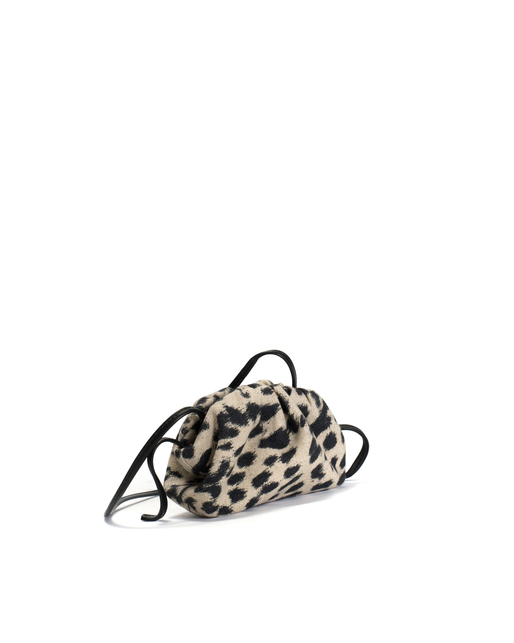 Enuice petite purse Natural cotton-linen Leopard