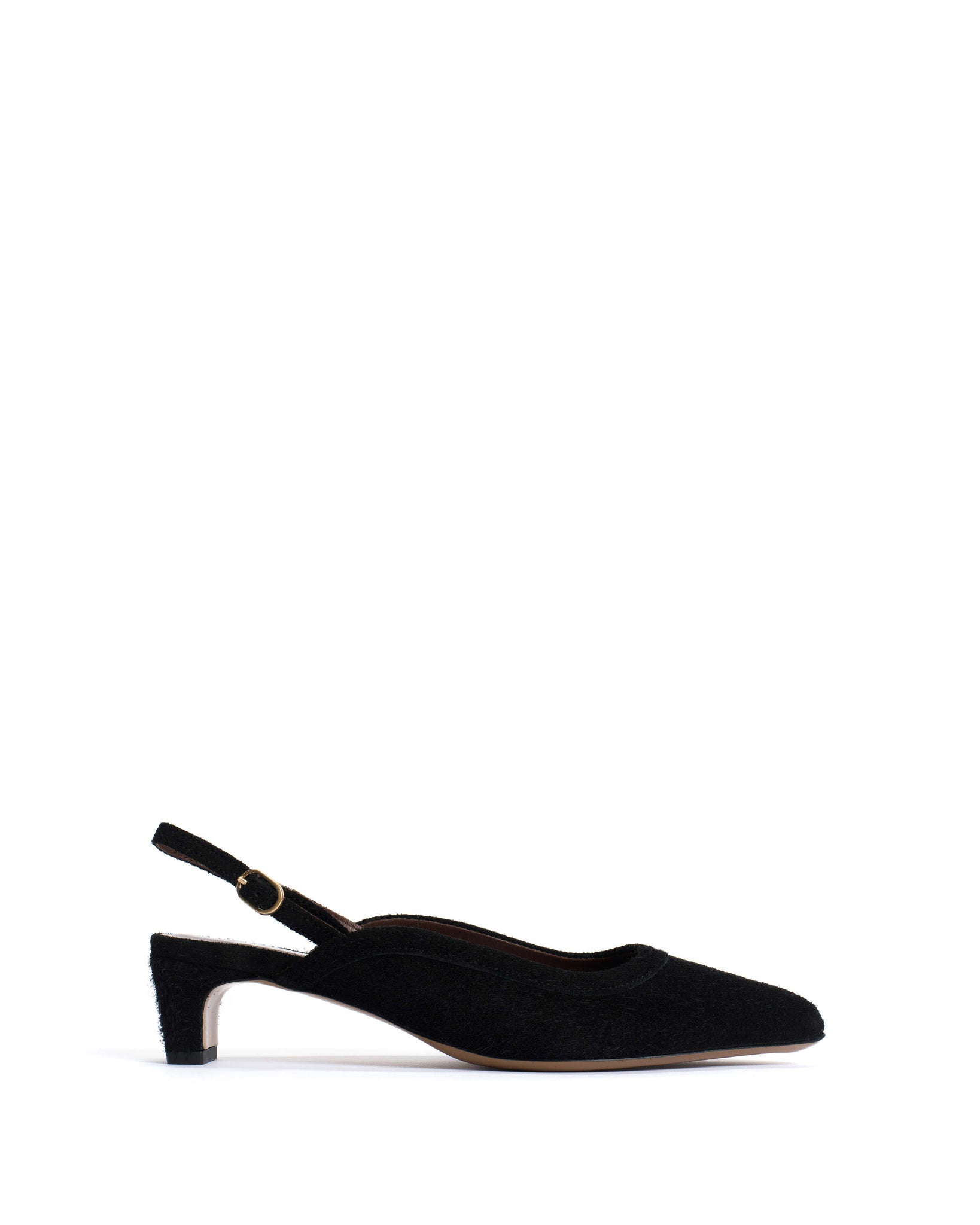 Fanny 40 Plushed calf suede Black