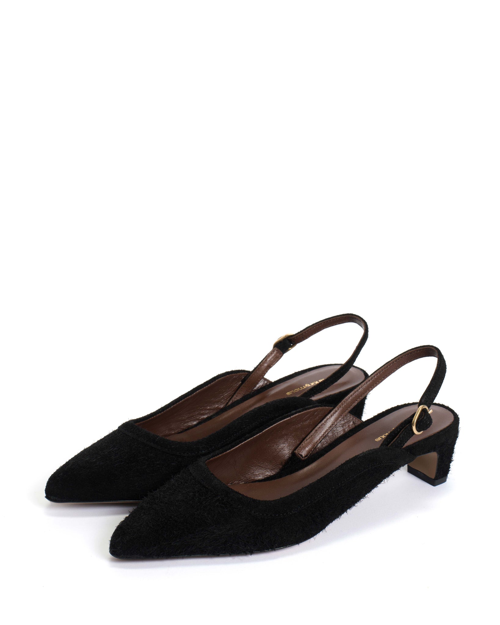 Fanny 40 Plushed calf suede Black