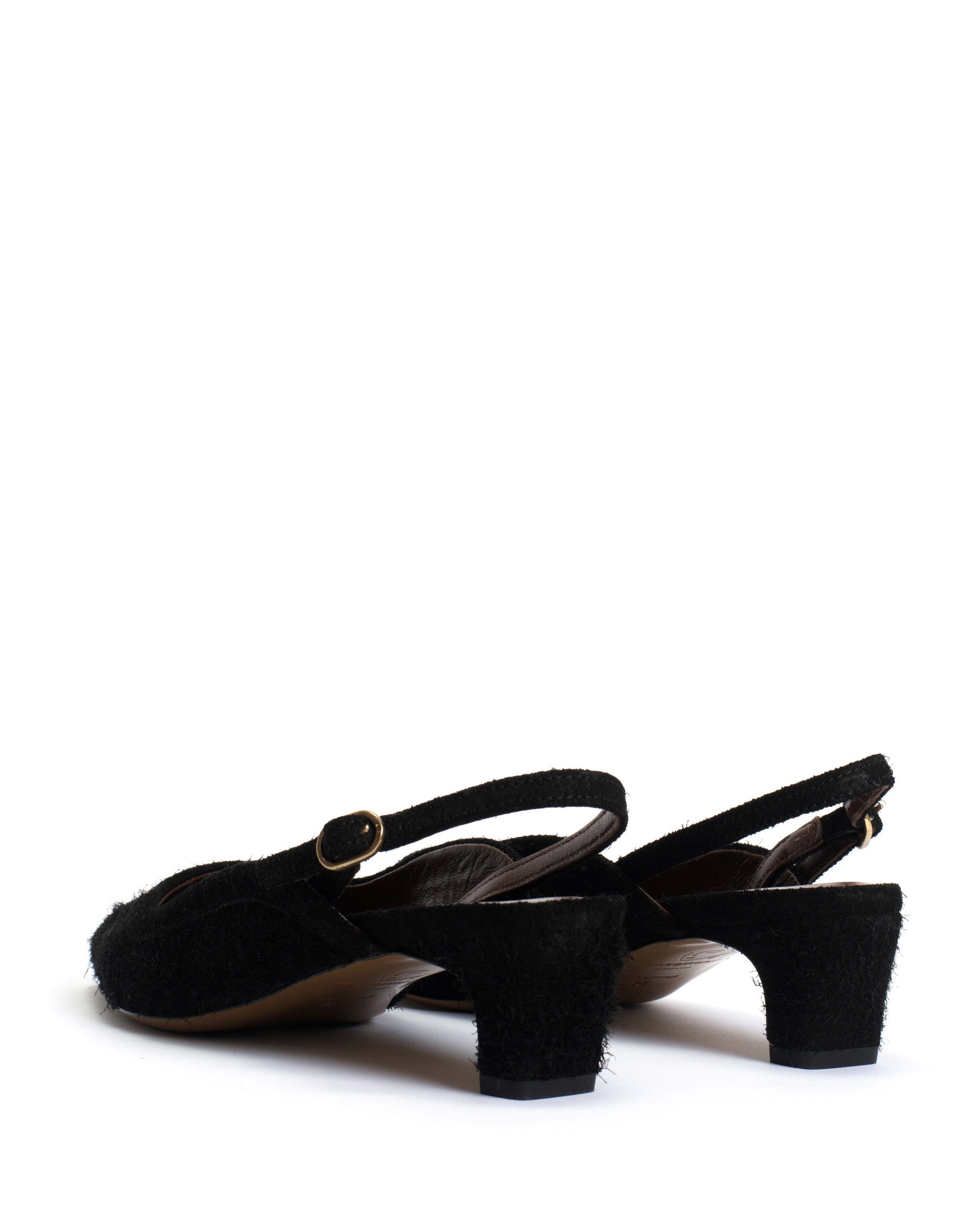 Fanny 40 Plushed calf suede Black