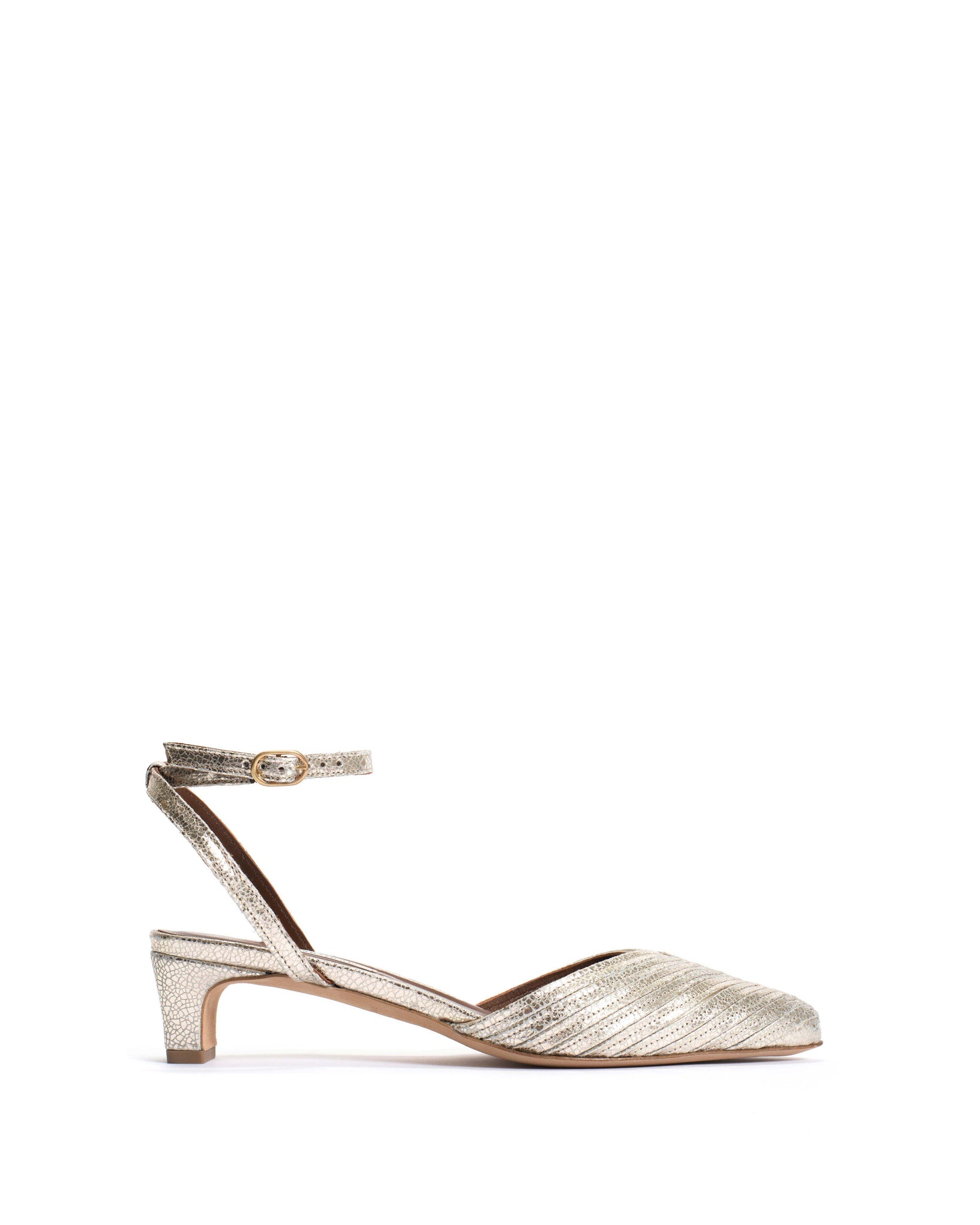 Givia 40 Crackled metallic goat Champagne