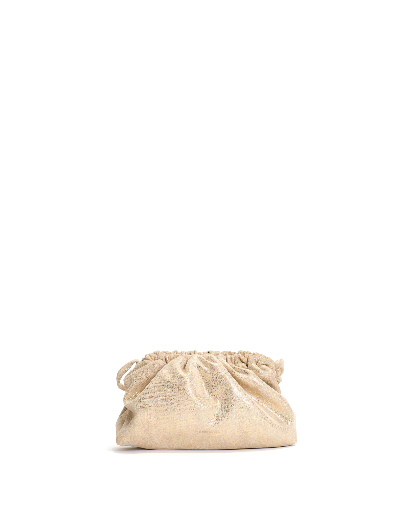 Hally petite cloud bag Linen metallic goat Gold - Anonymous Copenhagen