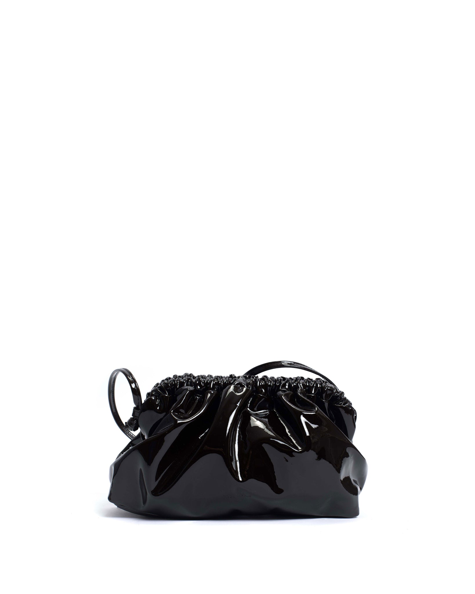 Hally grand cloud bag Polished soft calf Black