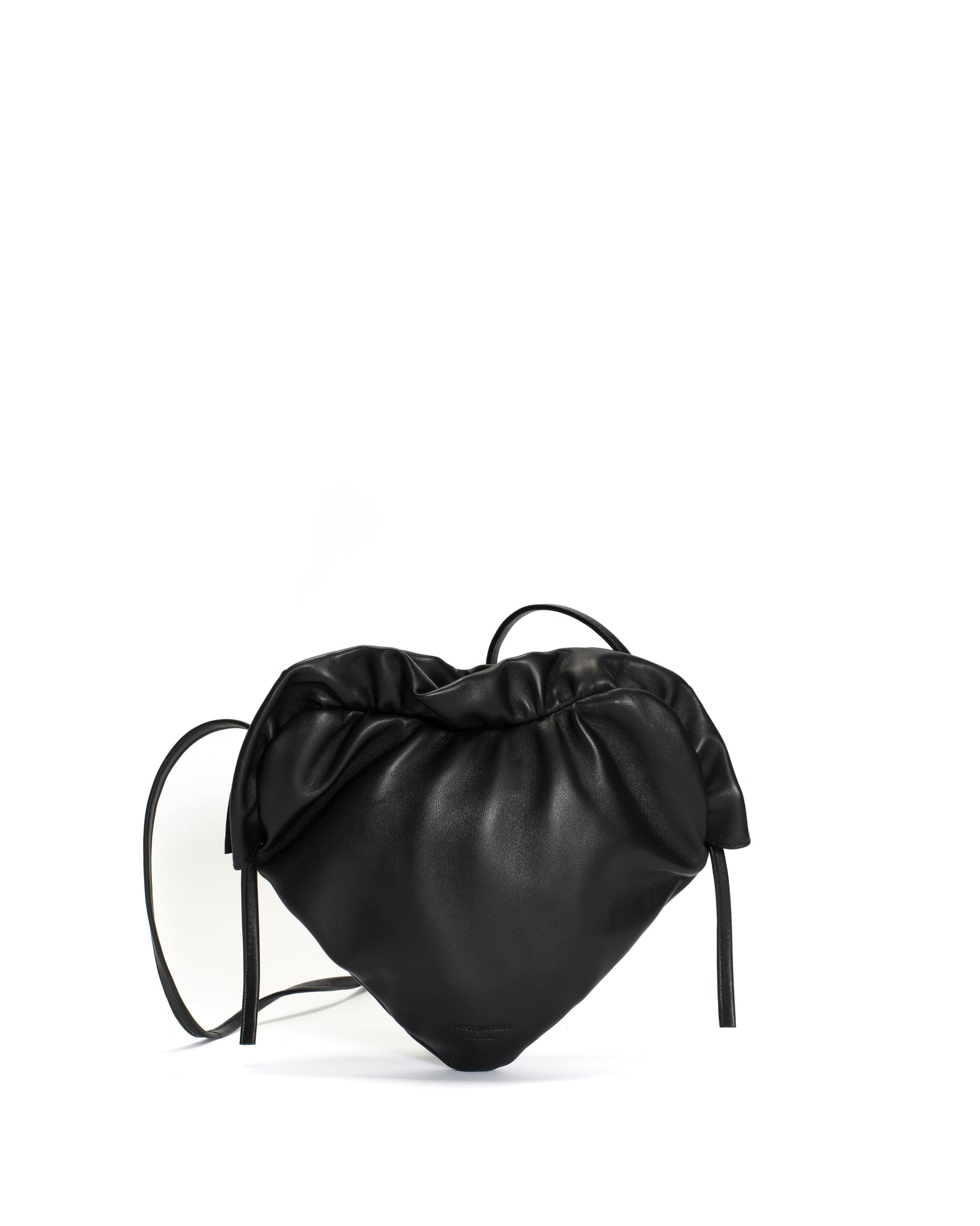 Zally heart bag Shiny lamb Black