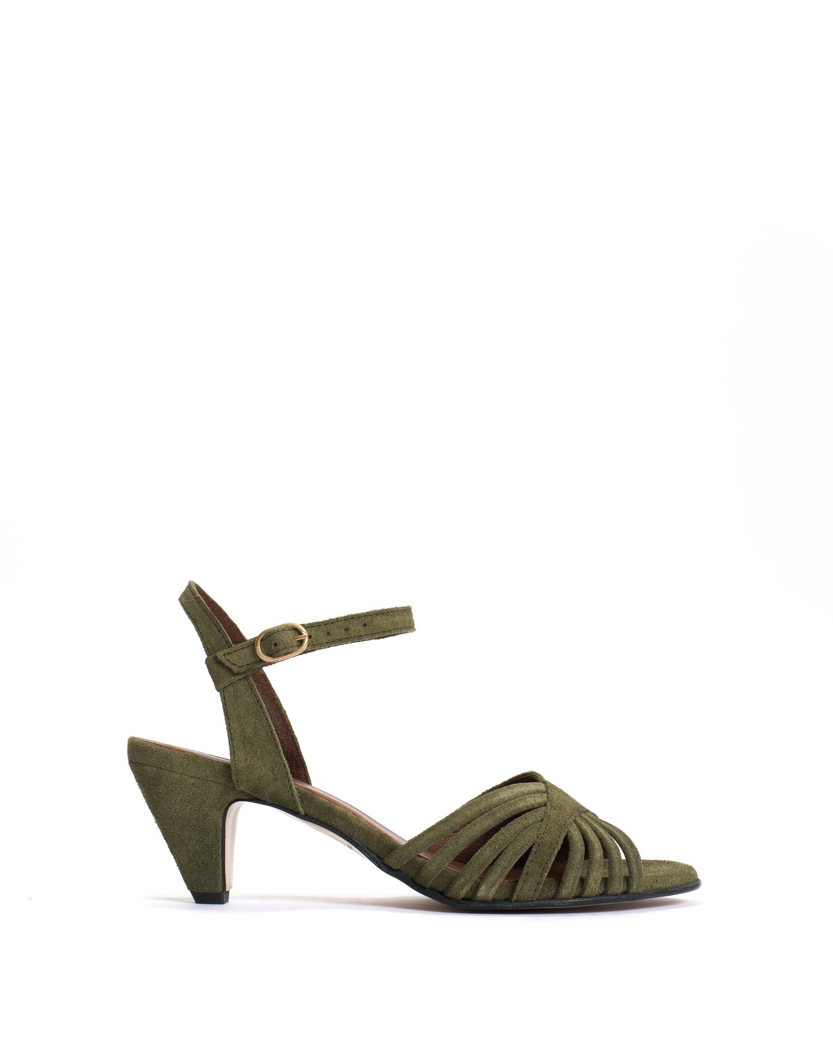 Hermine Calf suede Olive green