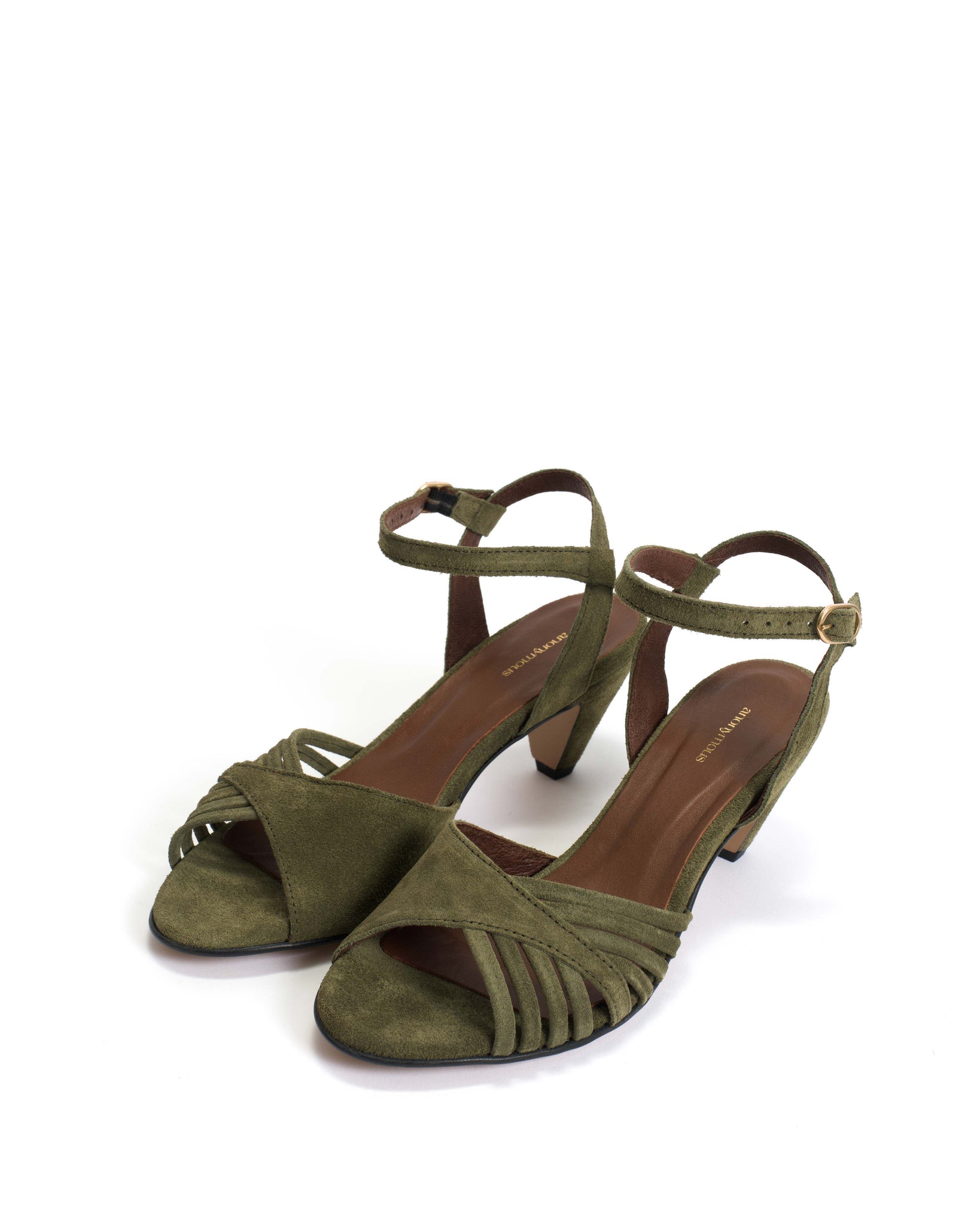 Hermine Calf suede Olive green