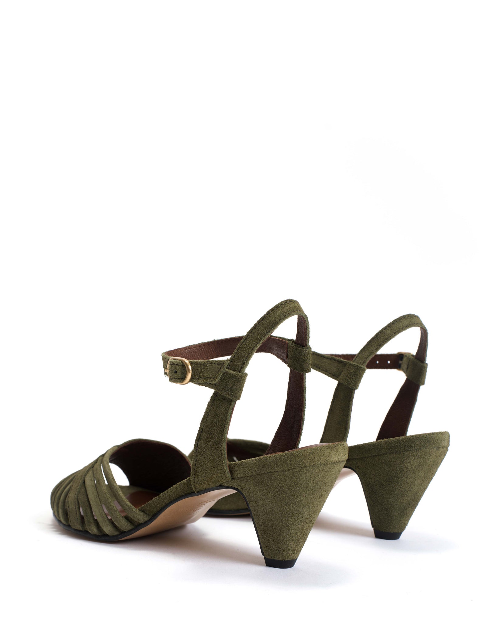 Hermine Calf suede Olive green