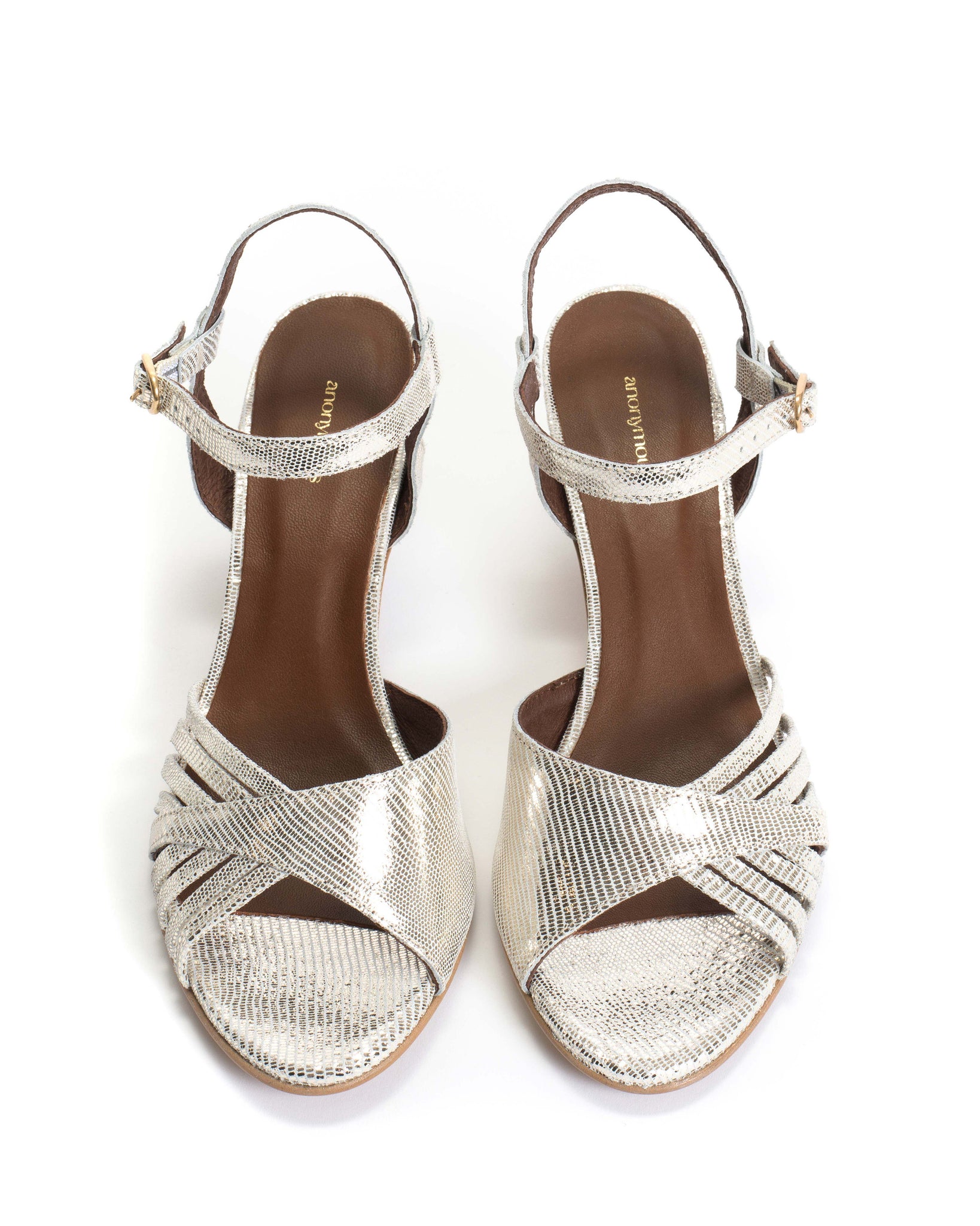 Hermine Lizard metallic goat Champagne