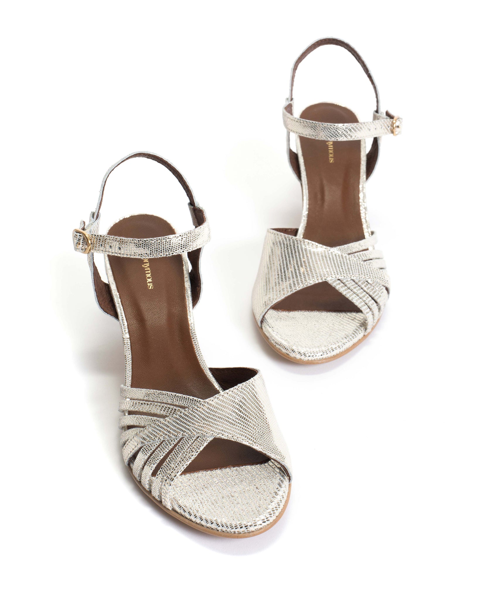 Hermine Lizard metallic goat Champagne