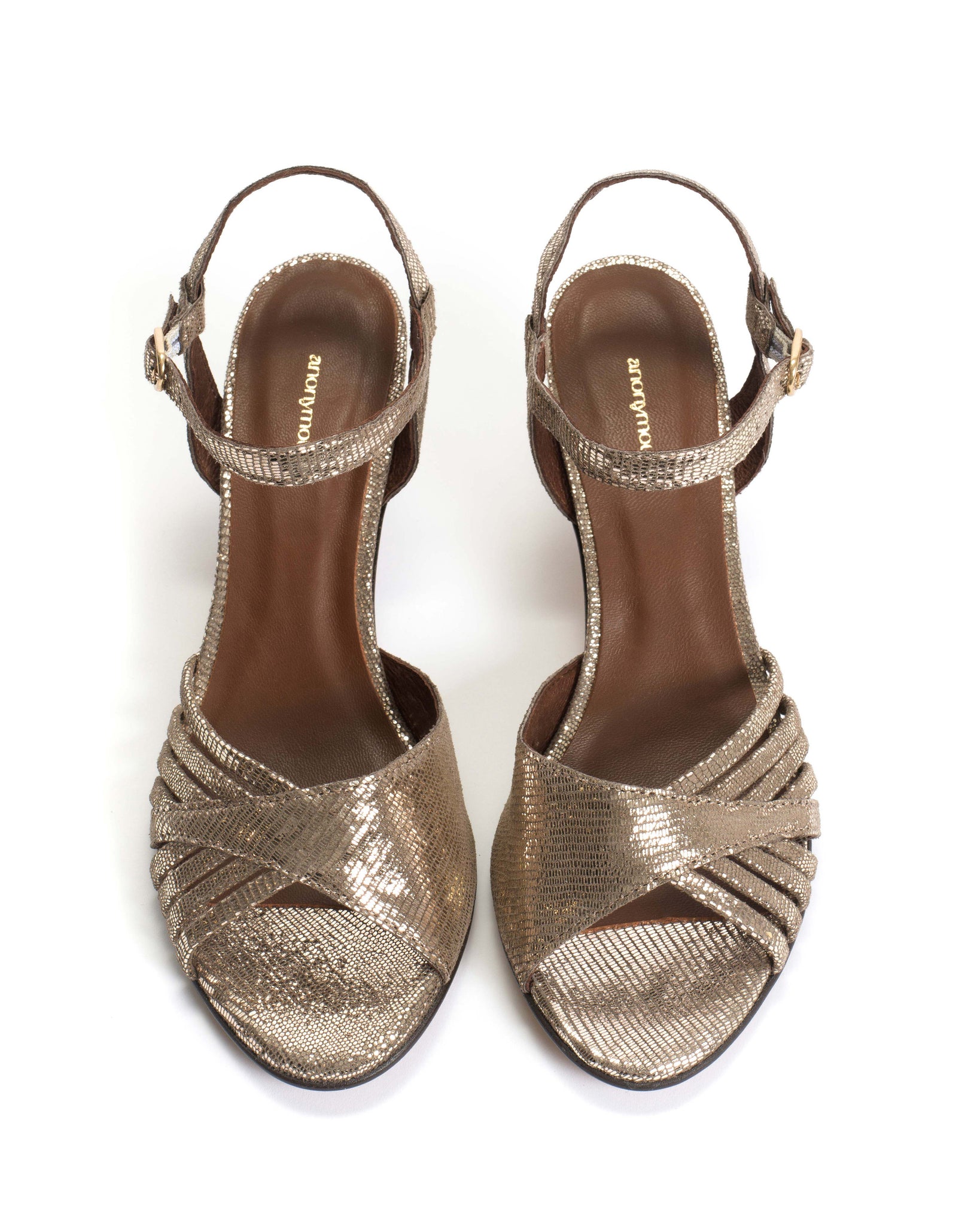 Hermine Lizard metallic goat Vintage champagne