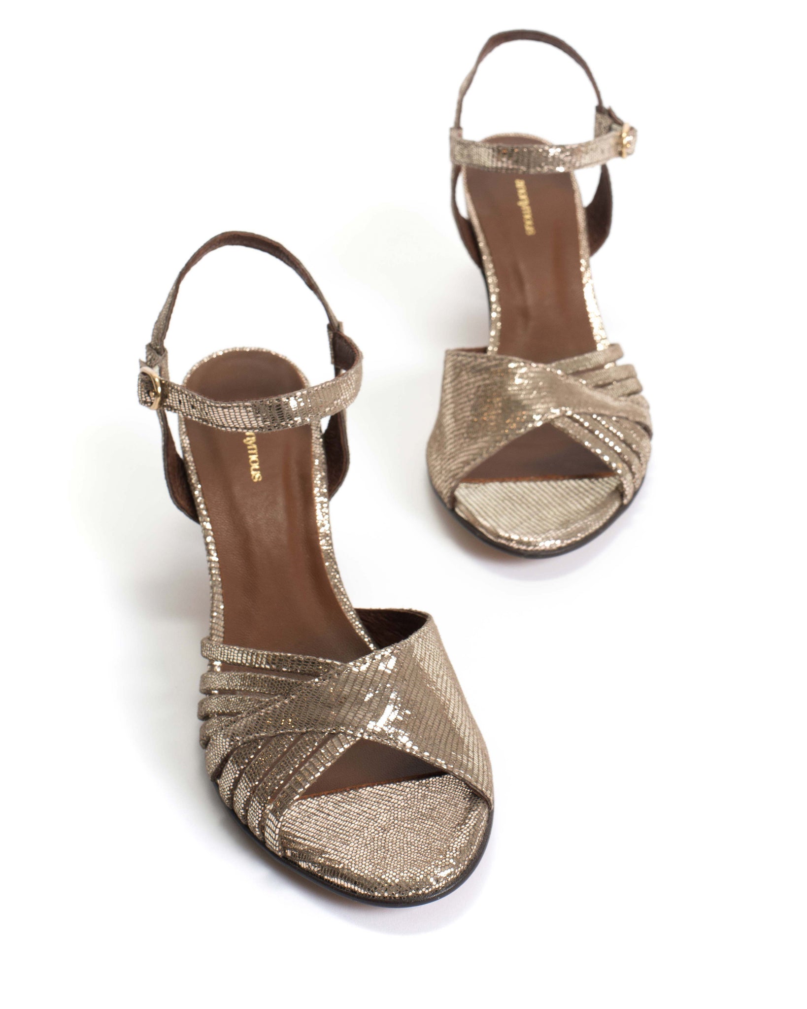 Hermine Lizard metallic goat Vintage champagne