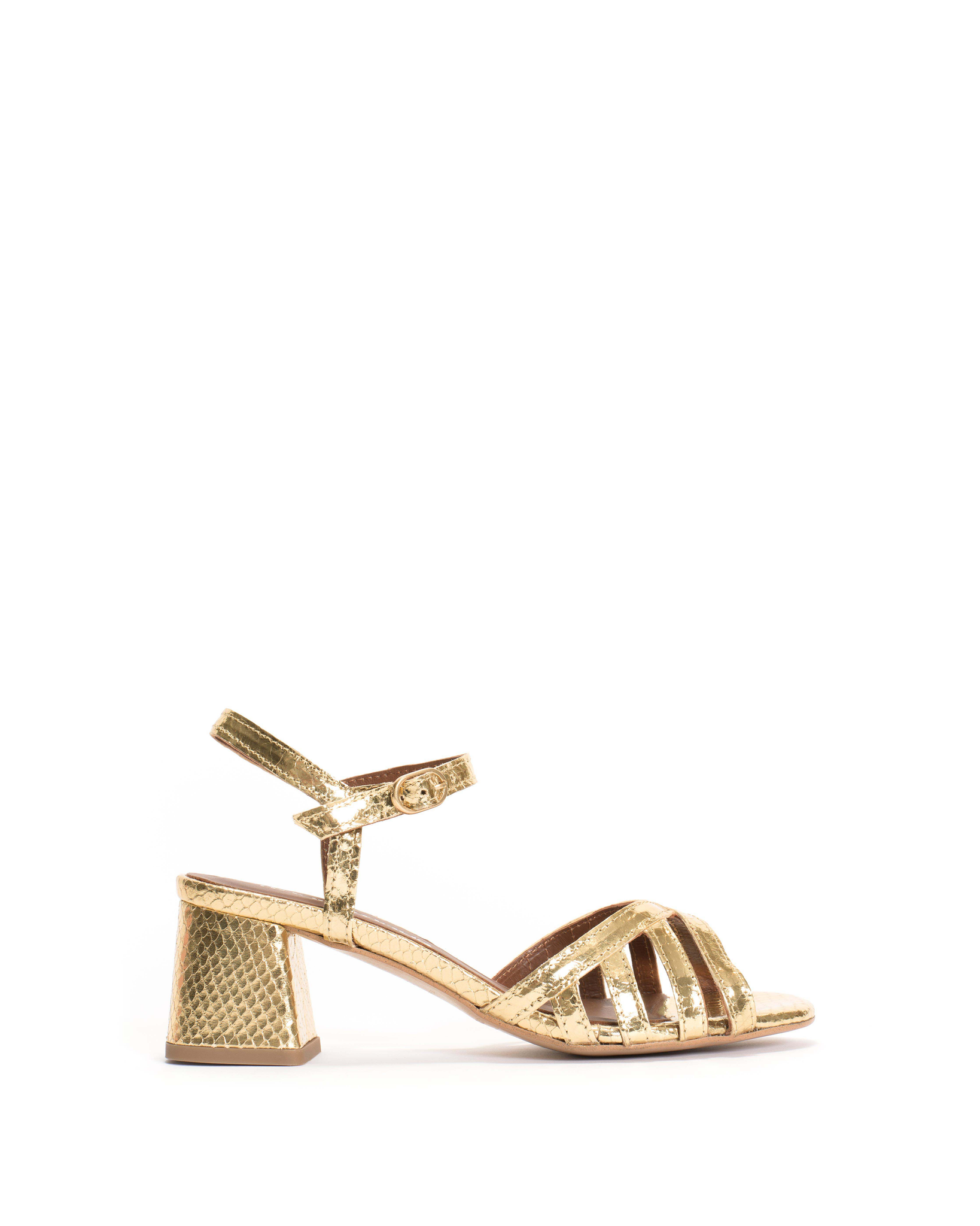 Issi 55 Metallic snake calf Gold - Anonymous Copenhagen