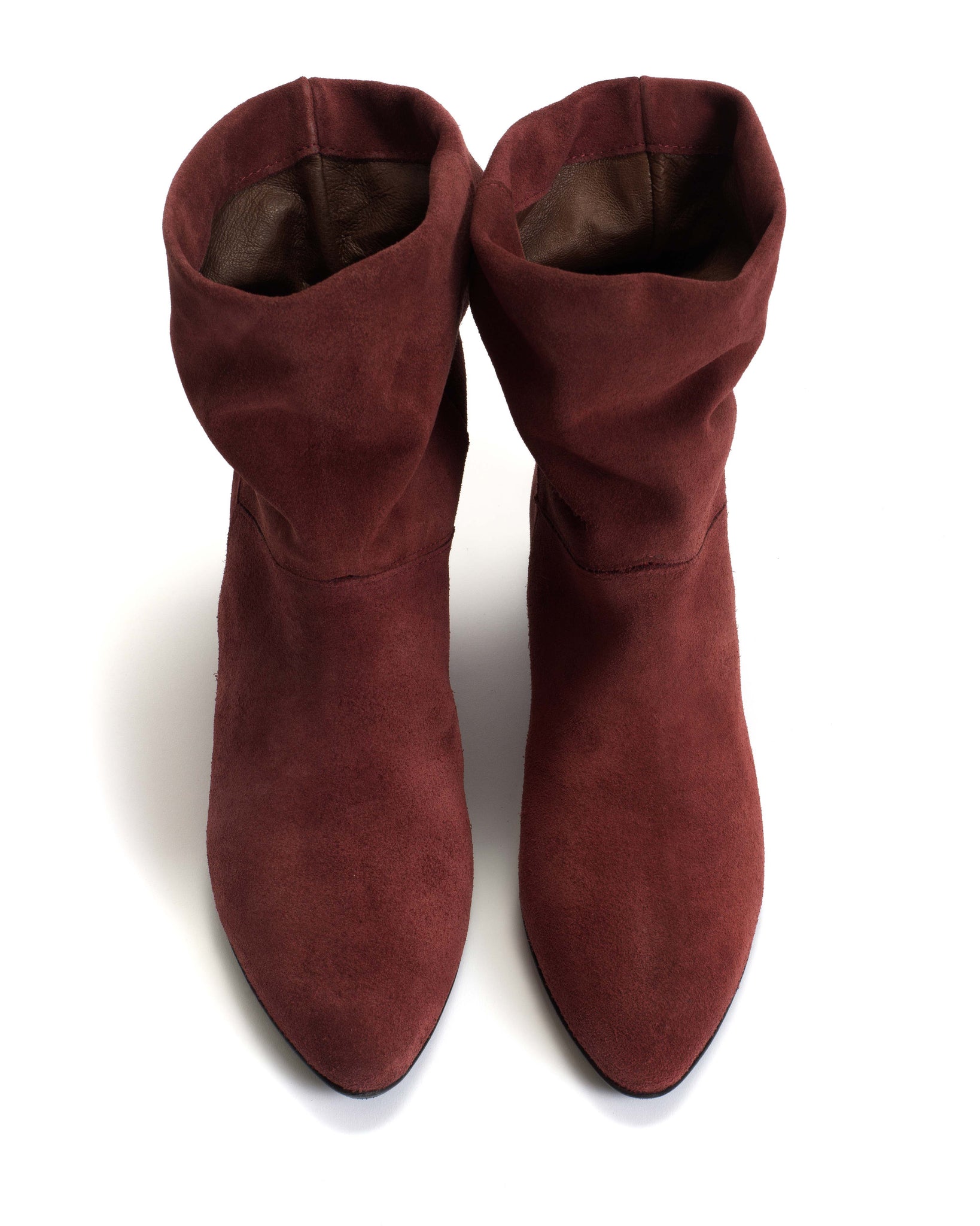 Jassi 20 Calf suede & sleek leather Pomegranate