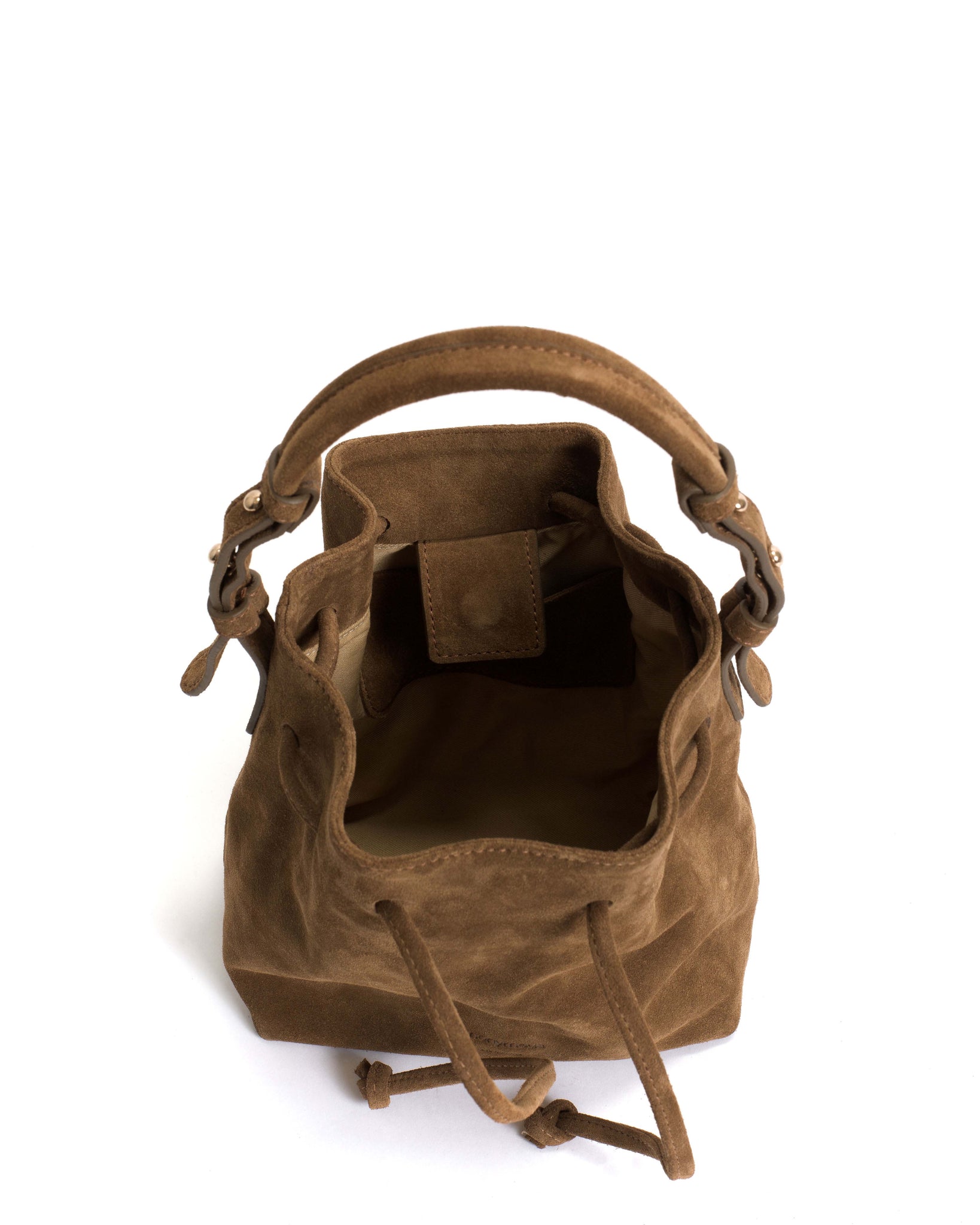 Kacey petite bucket bag Calf suede Cinnamon