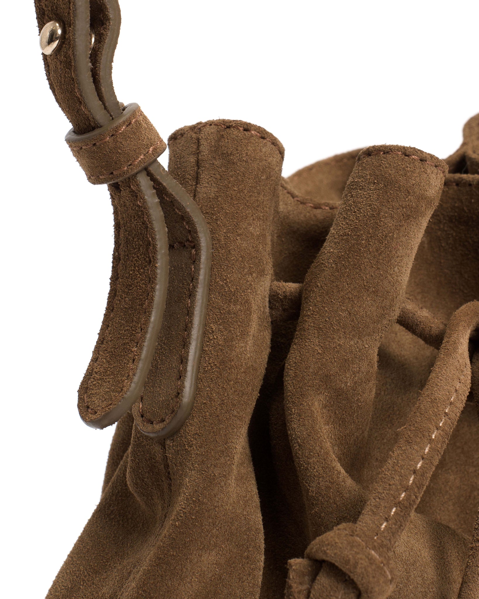 Kacey petite bucket bag Calf suede Cinnamon