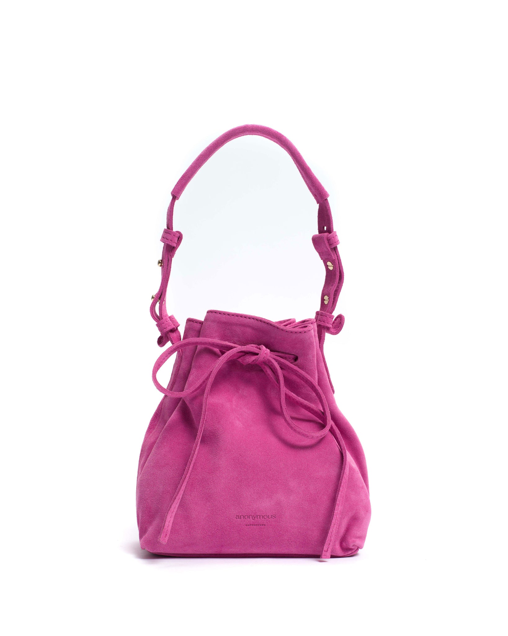 Kacey petite bucket bag Calf suede Raspberry sorbet