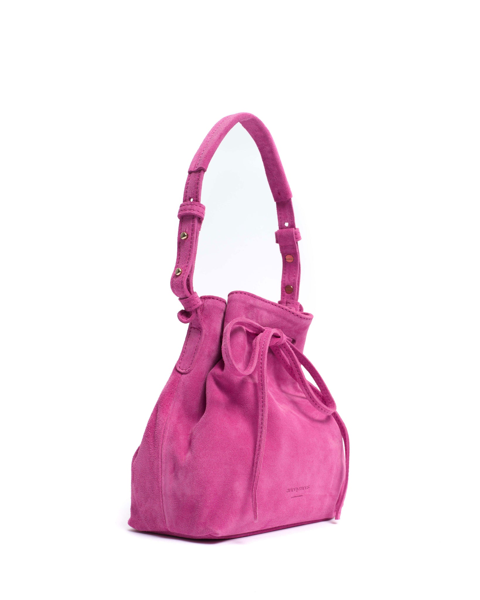 Kacey petite bucket bag Calf suede Raspberry sorbet