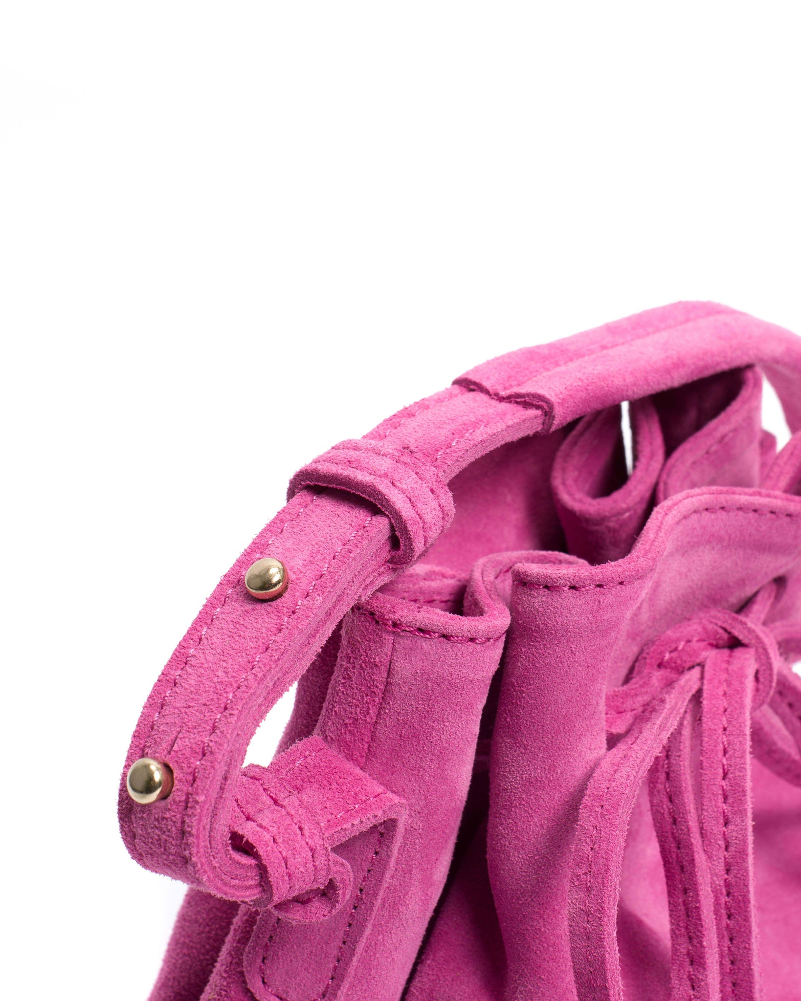 Kacey petite bucket bag Calf suede Raspberry sorbet