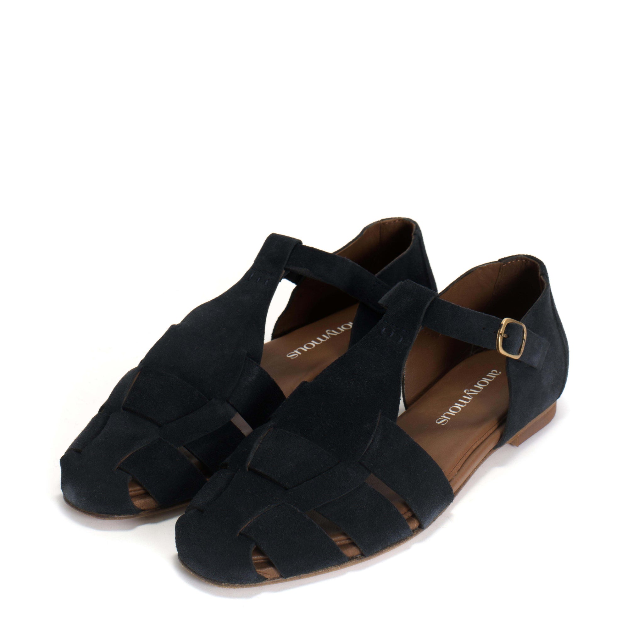 Lain flats Calf suede Dark blue - Anonymous Copenhagen