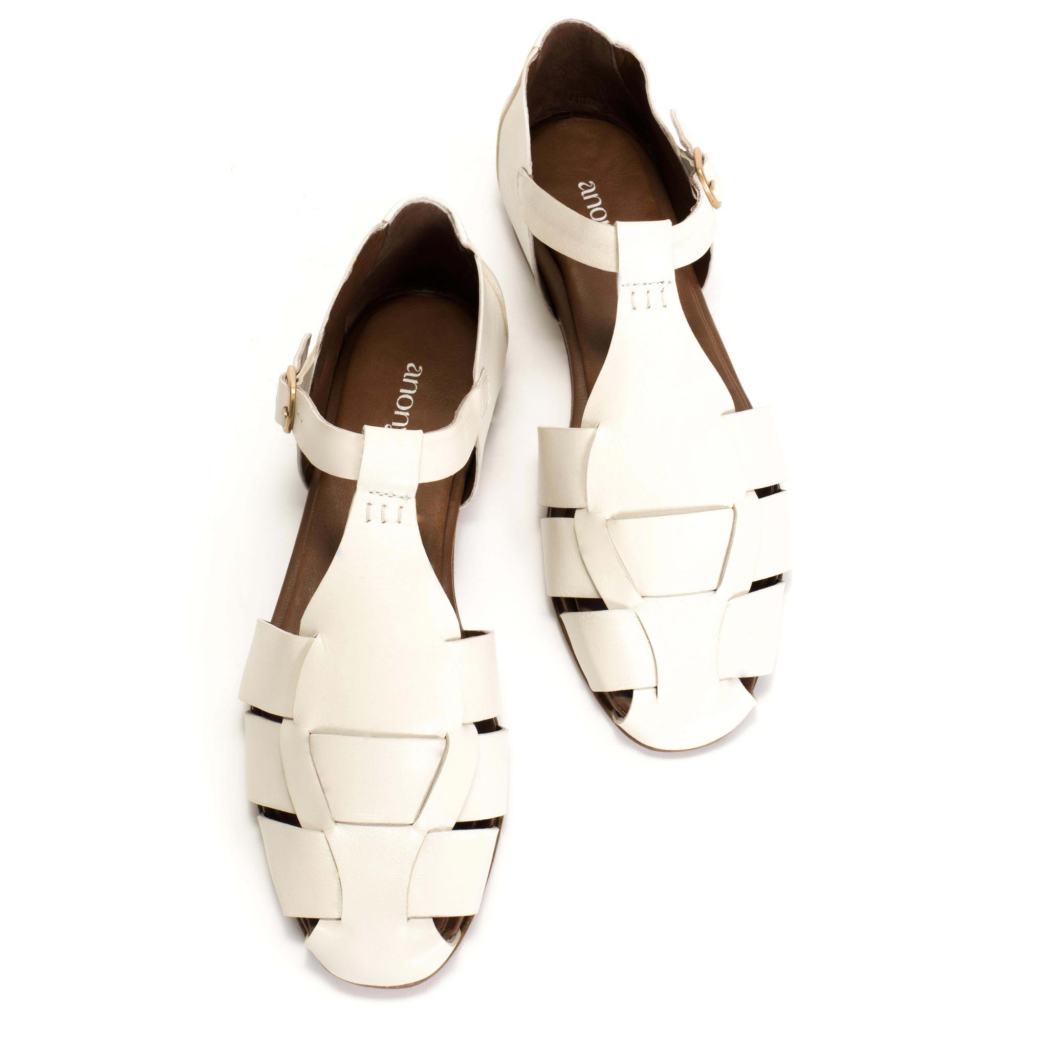 Lain flats Shiny lamb Milk white - Anonymous Copenhagen