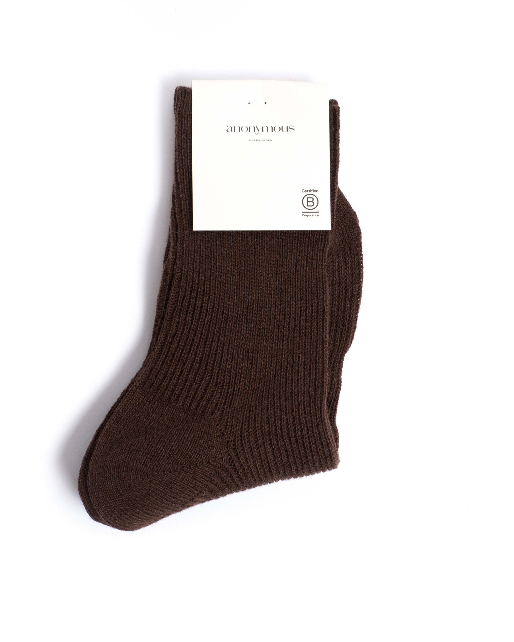 Lanai cashmere socks 70% cashmere 30% wool Chocolate