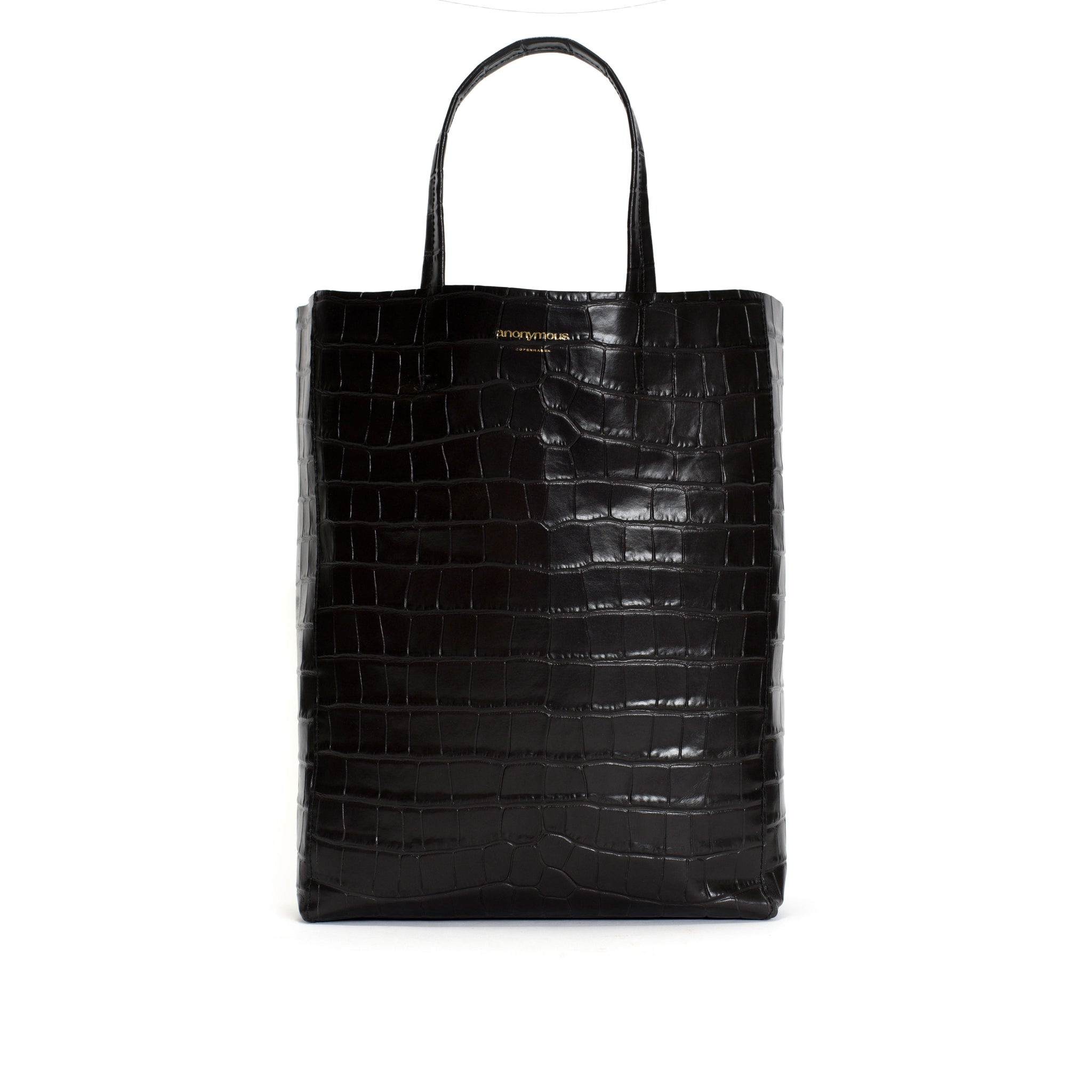 Linea shopper Croco calf Black - Anonymous Copenhagen