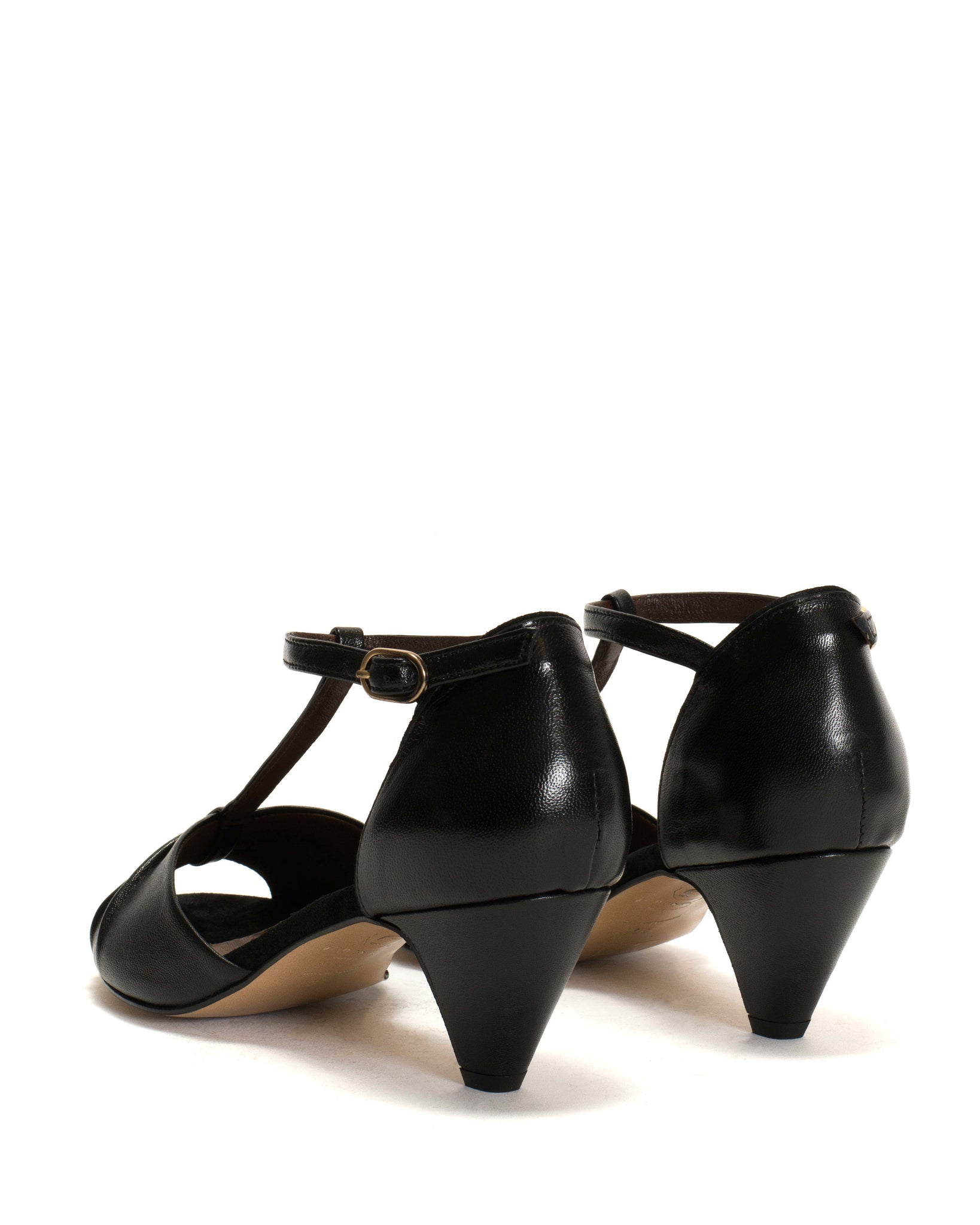 Linette 50 stiletto Shiny lamb & calf suede Black - Anonymous Copenhagen