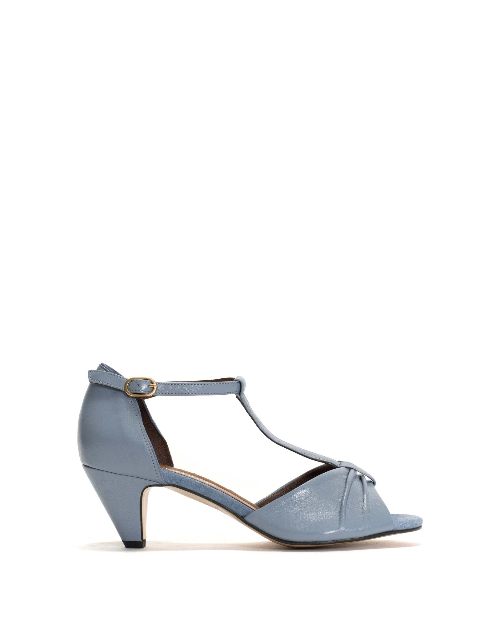 Linette 50 stiletto Shiny lamb & calf suede Lichen blue - Anonymous Copenhagen