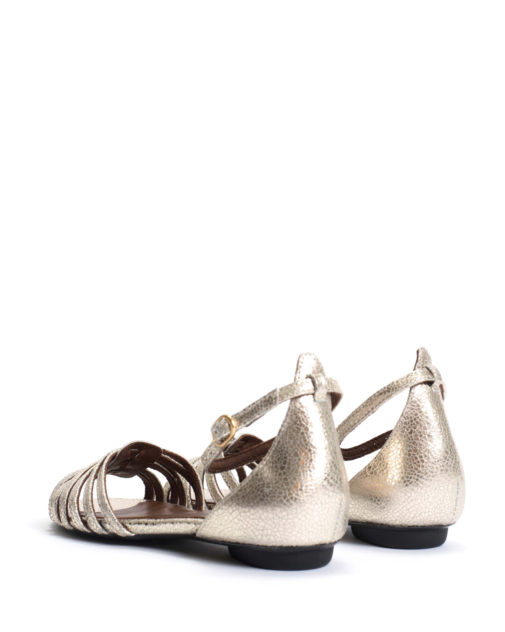 Mareike 10 Crackled metallic goat Champagne