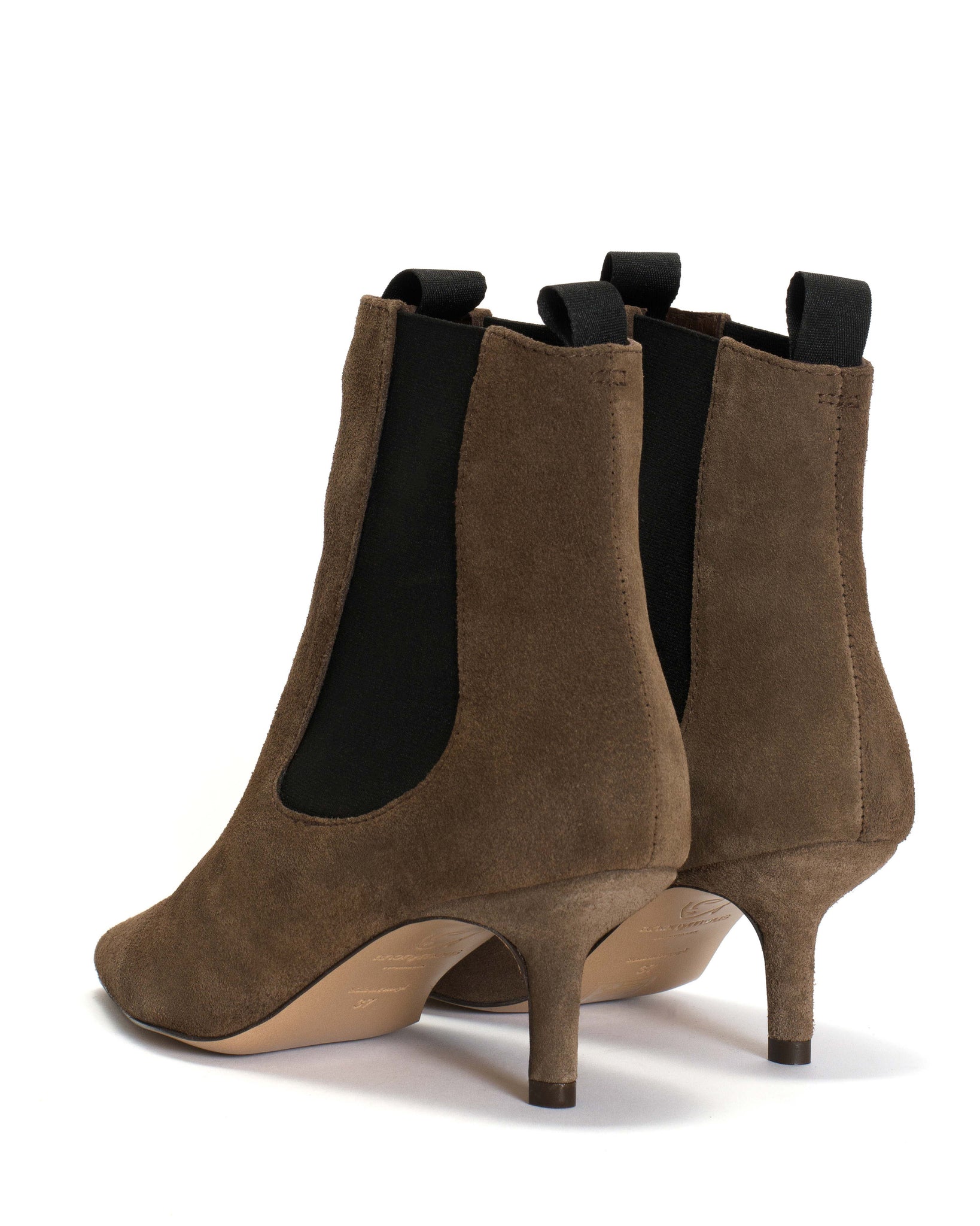 Navia 55 pin Calf suede Dark taupe - Anonymous Copenhagen